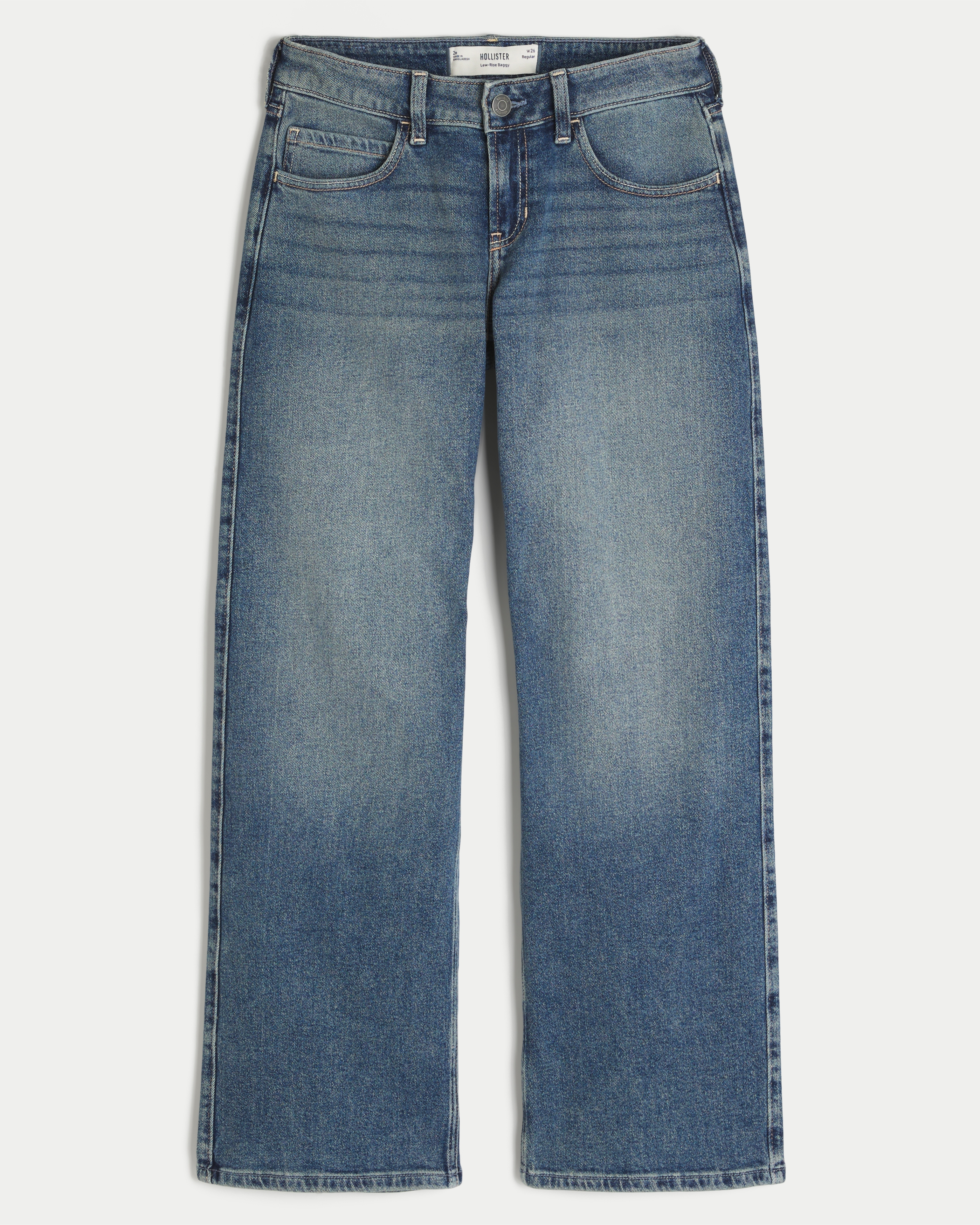 Low-Rise Y2K Dark Wash Baggy Jeans