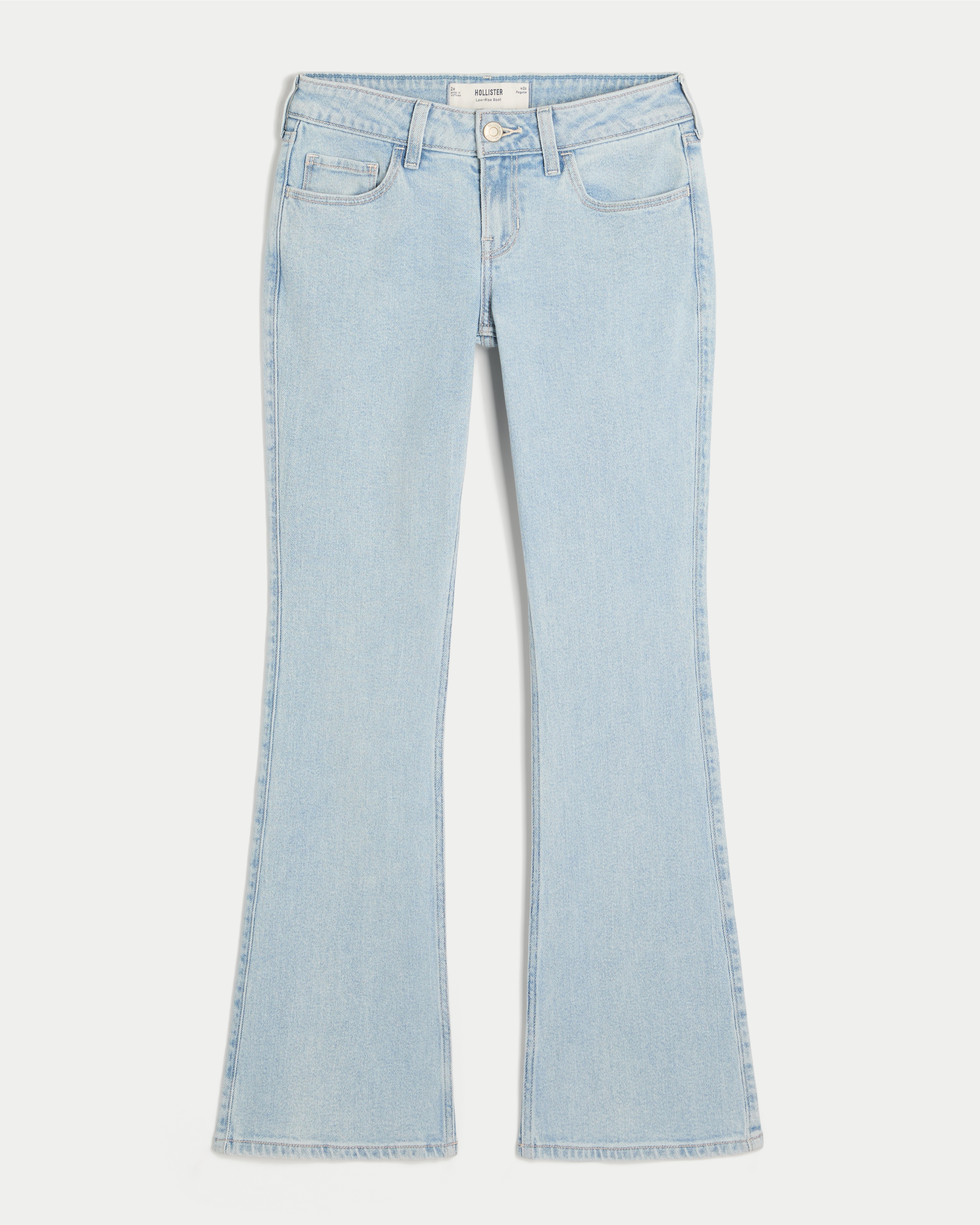 Low-Rise Light Wash Bootcut Jeans