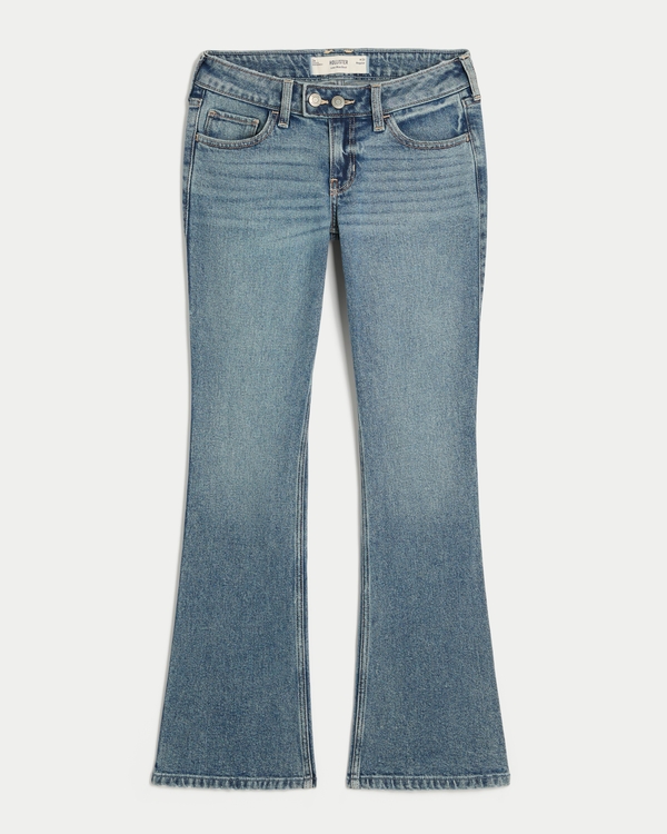 Low-Rise Medium Wash Bootcut Jeans, Medium view 1