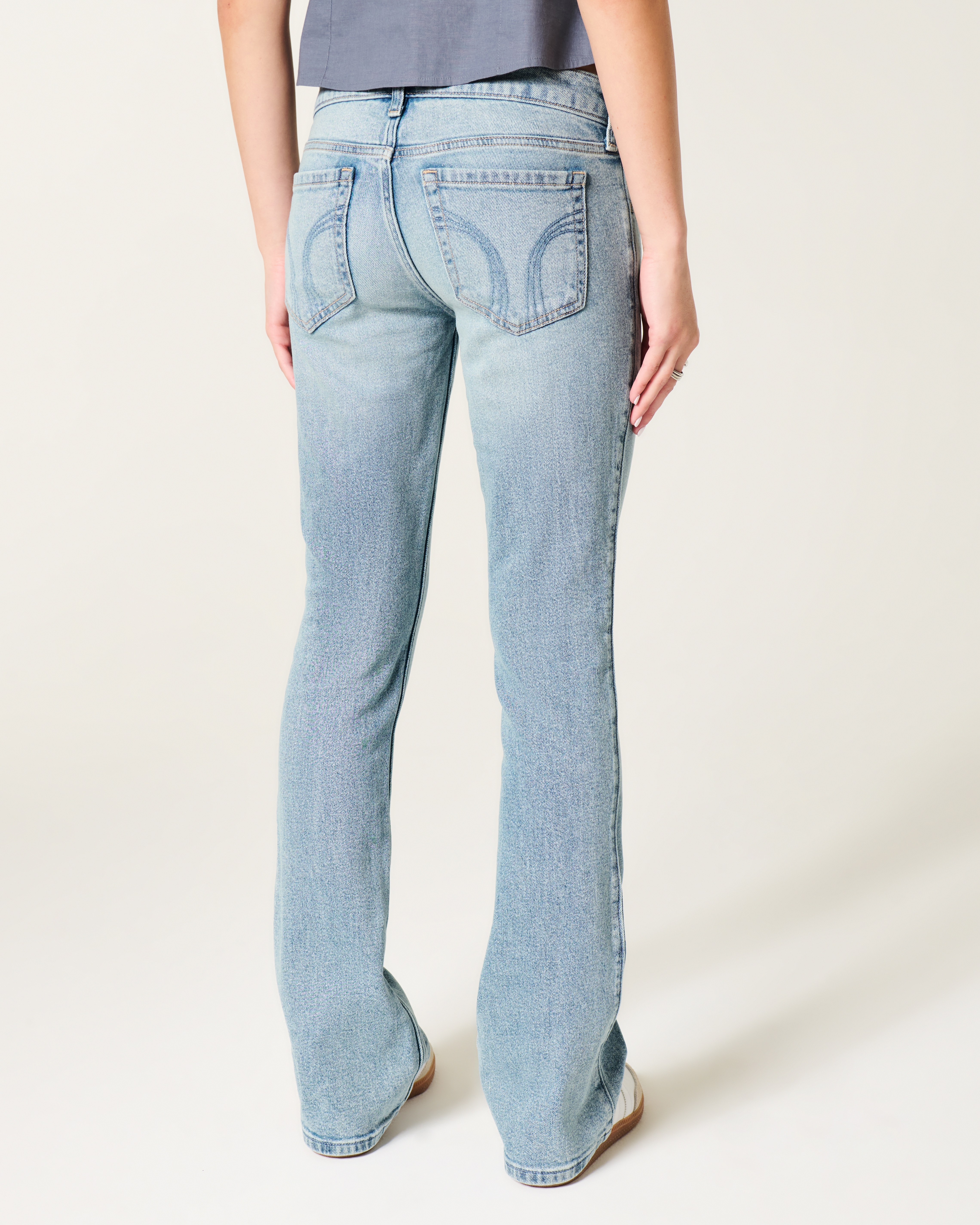 Low-Rise Medium Wash Bootcut Jeans