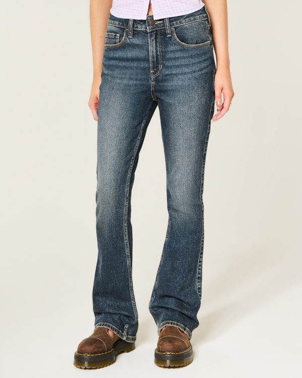 High-Rise Dark Wash Bootcut Jeans, Dark view 2