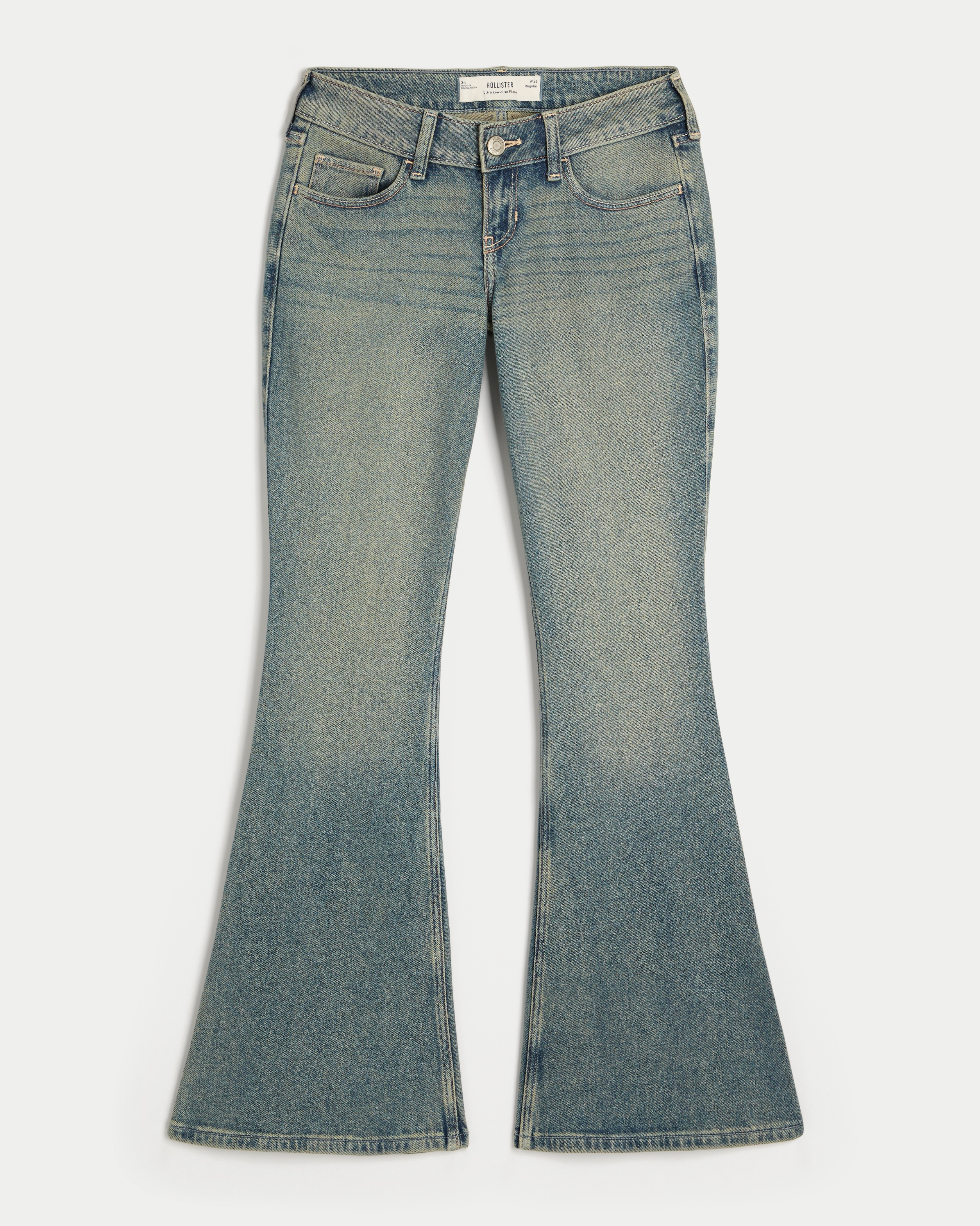 Ultra Low-Rise Flare Jeans