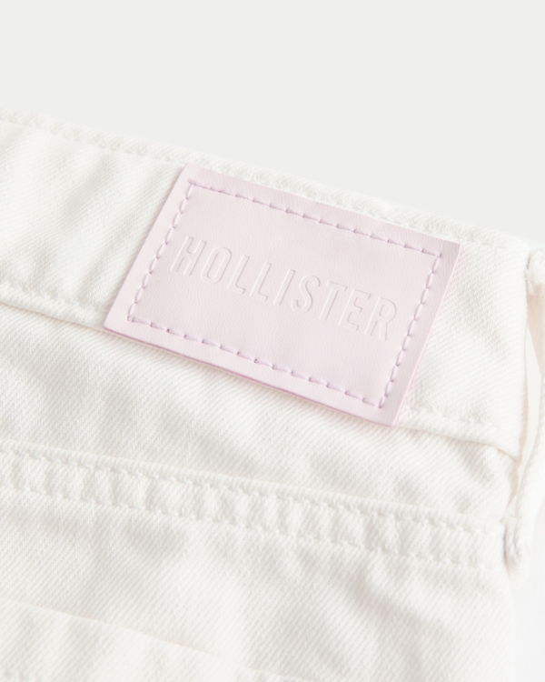 Low-Rise White Baggy Jeans, Cloud White view 2