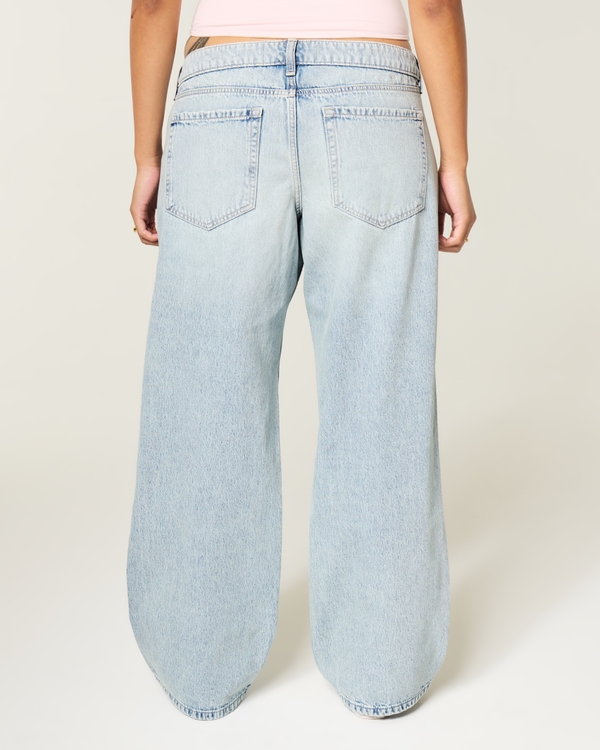 Women's Ultra Low-Rise Light Wash Baggy Jeans | Women's Bottoms