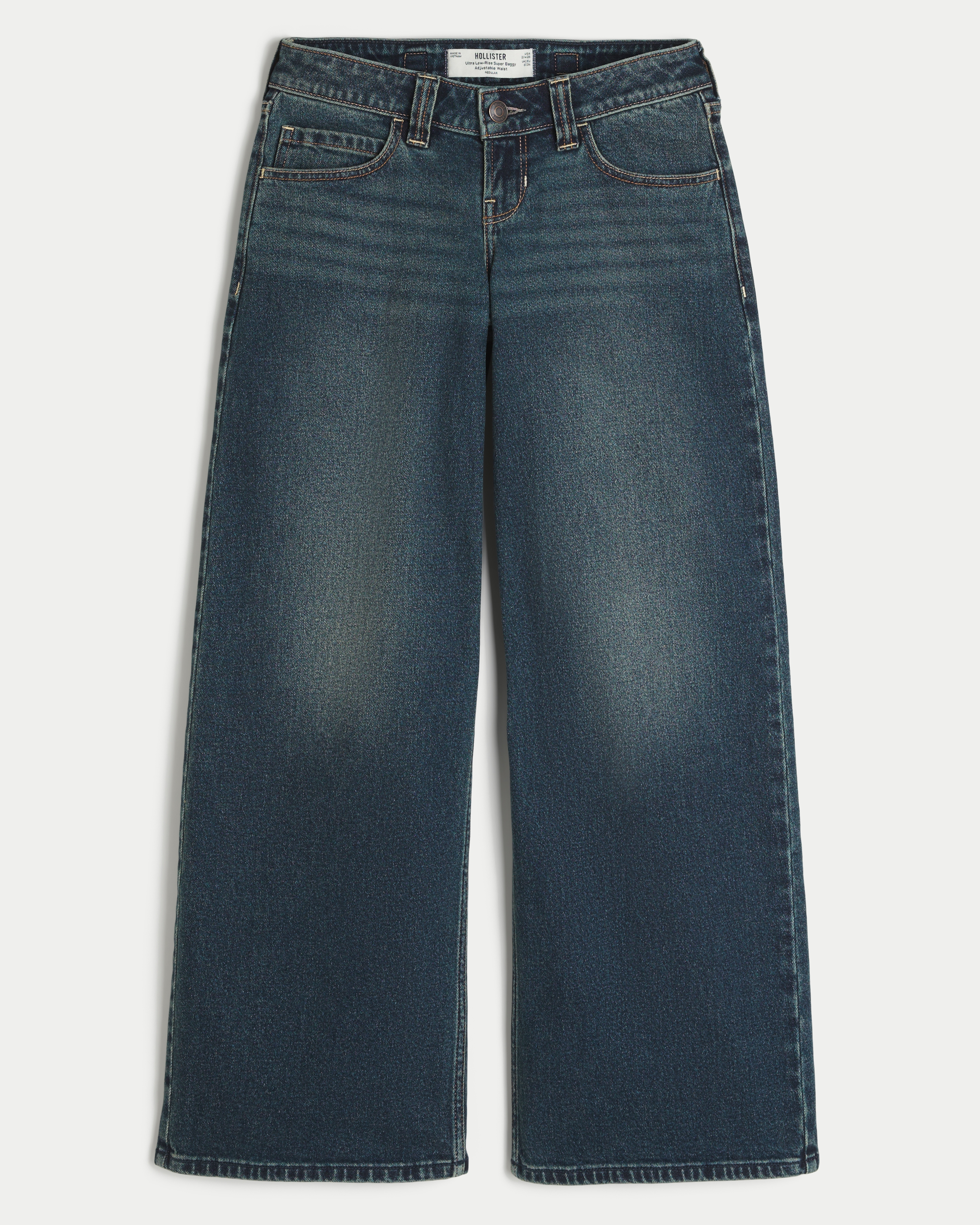 Hollister Andi Adjustable Waist Ultra Low-Rise Super Baggy Jeans