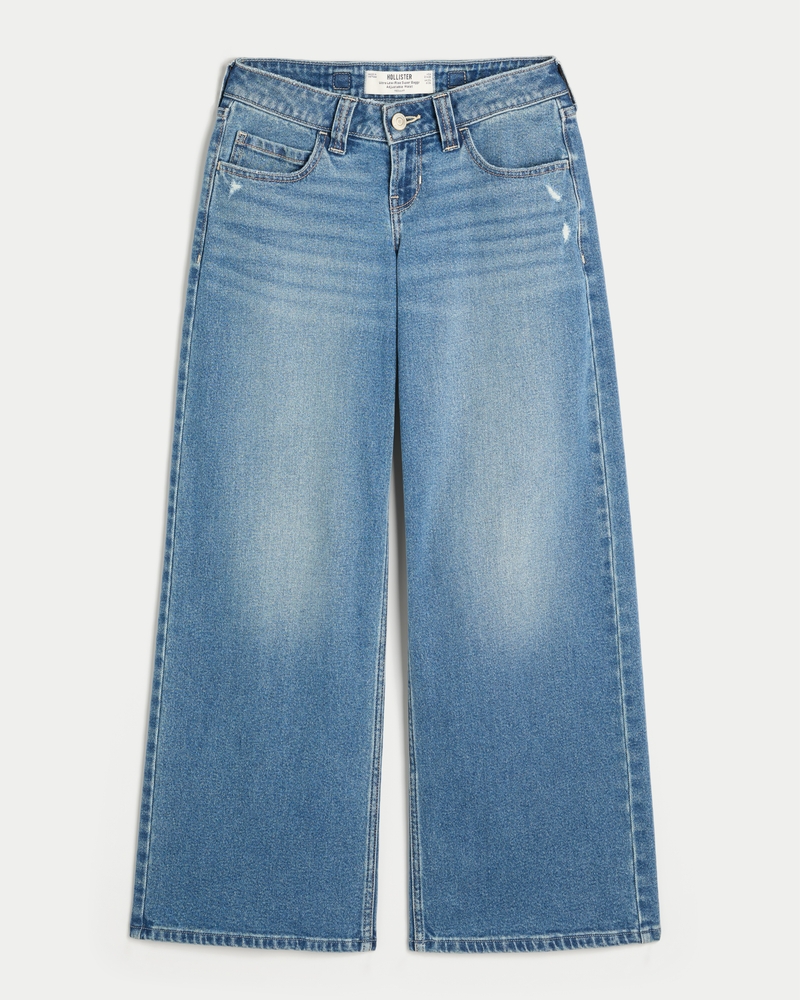 Women's Hollister Andi Adjustable Waist Ultra Low-Rise Distressed