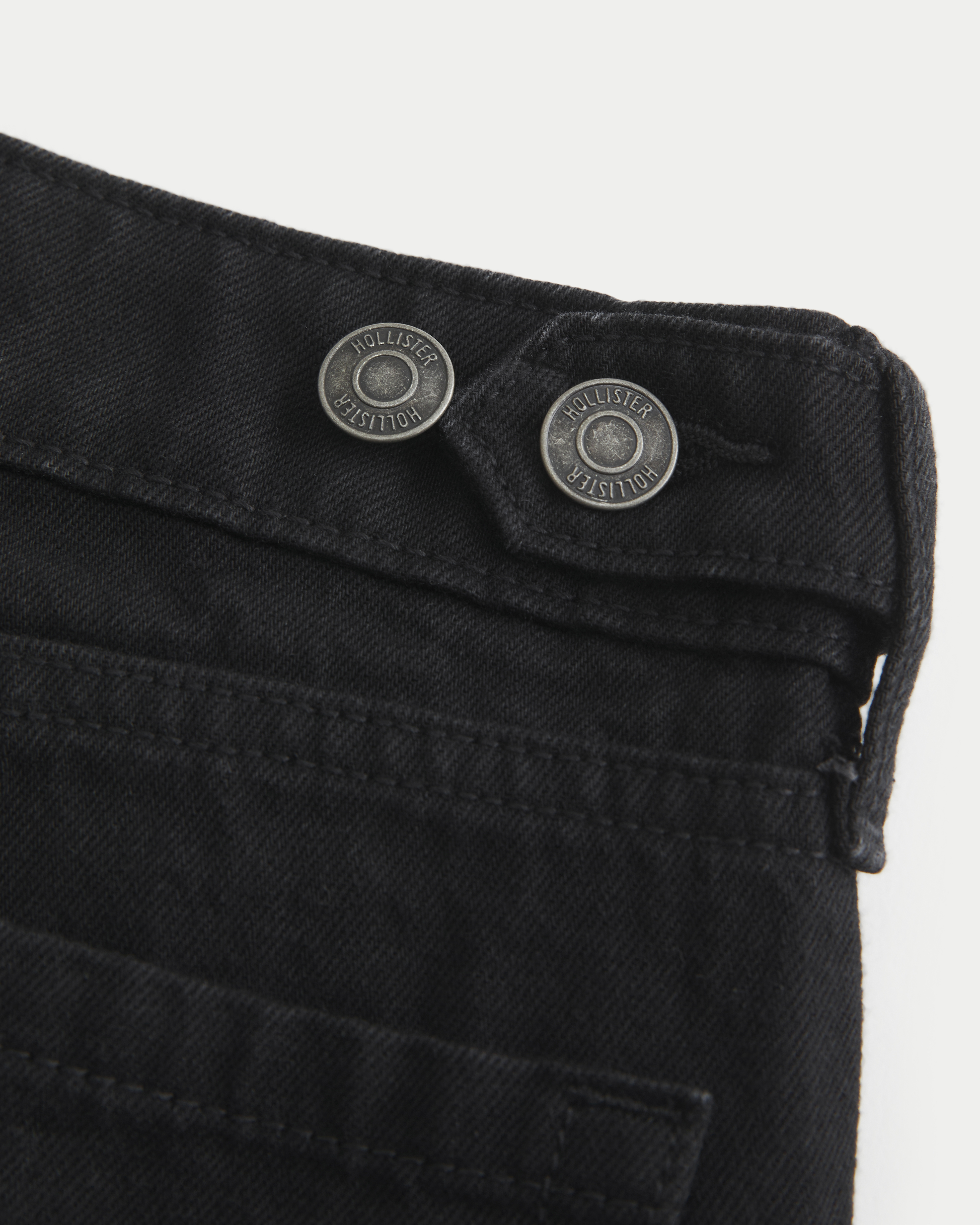Hollister Andi Adjustable Waist Low-Rise Black Baggy Jeans