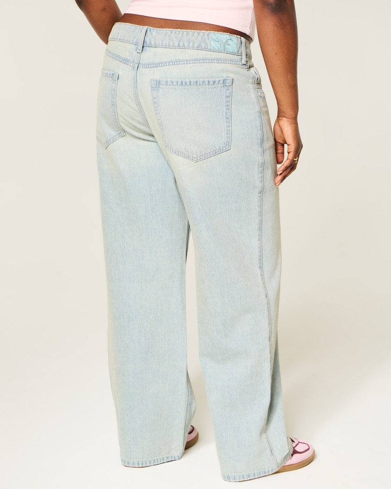 Women's Low-Rise Senior Graphic Baggy Jeans | Women's Clearance