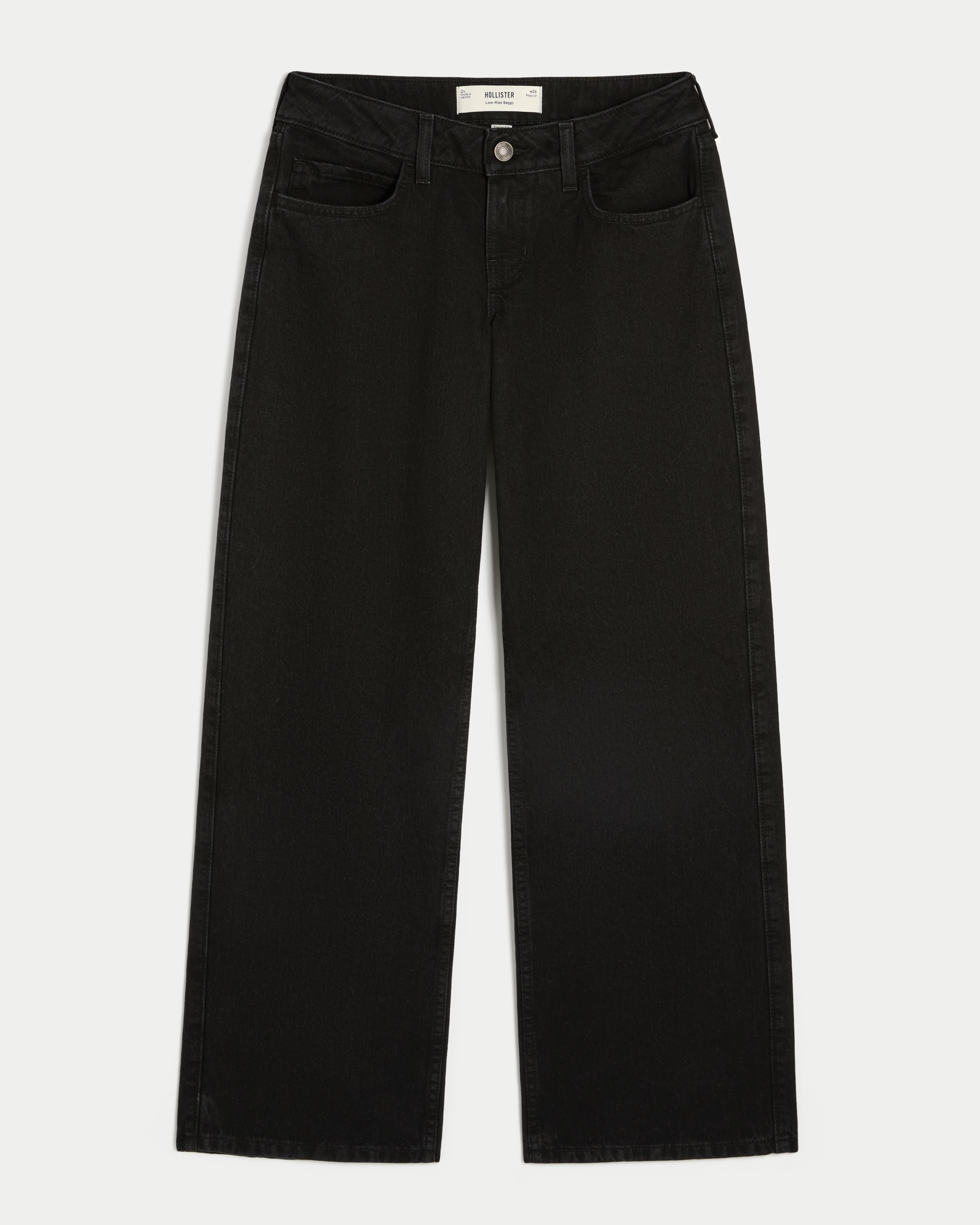 Curvy Low-Rise Black Baggy Jeans