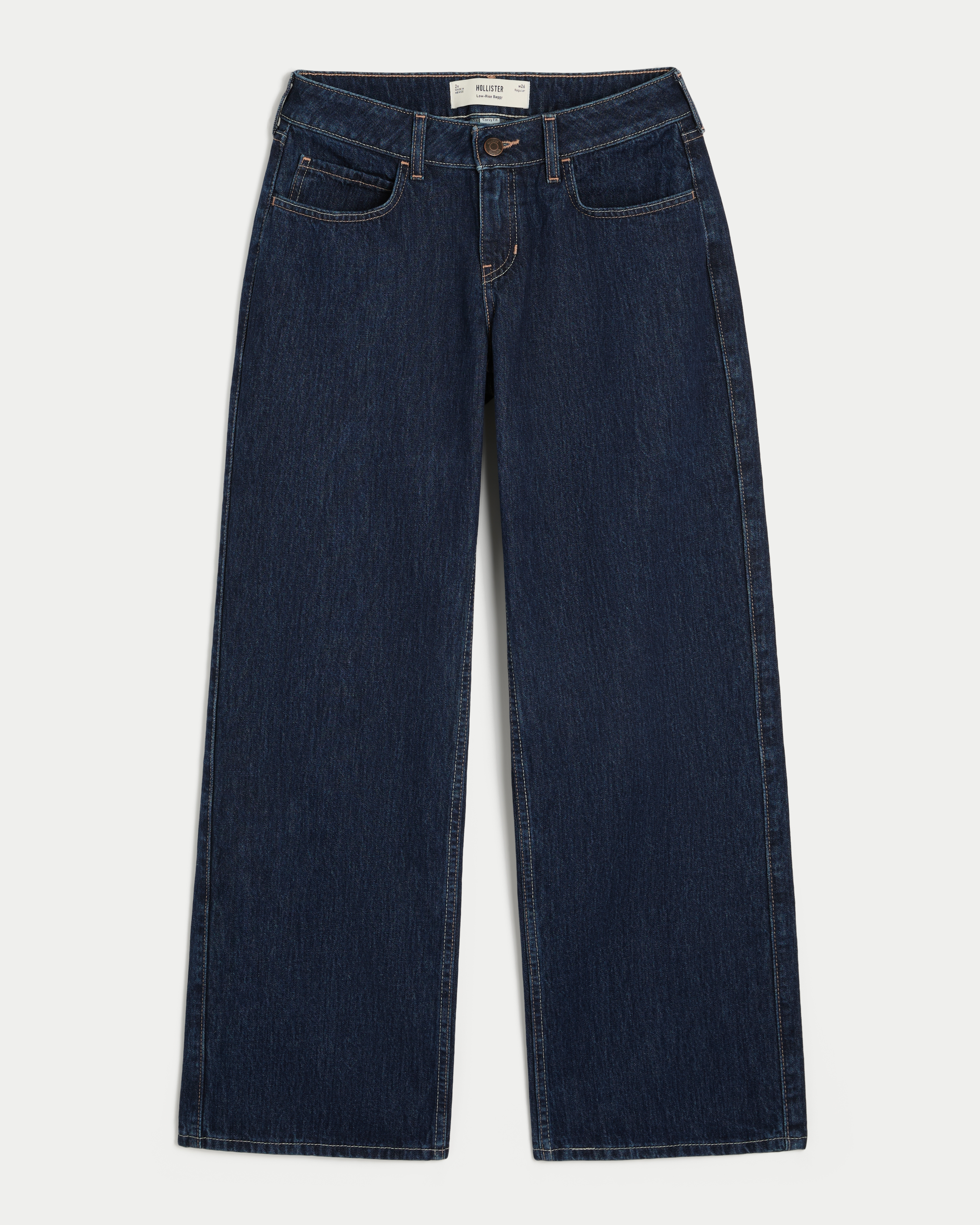 Curvy Low-Rise Dark Wash Baggy Jeans
