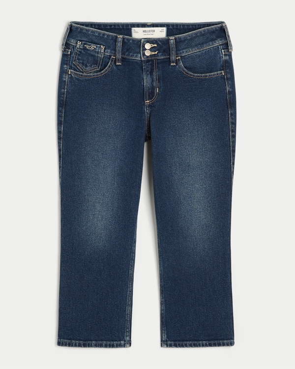 Low-Rise Dark Wash Capri Jeans, Dark view 1