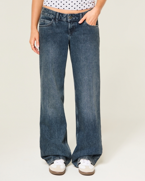 Ultra Low-Rise Dark Wash Baggy Jeans, Dark view 2