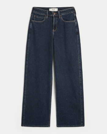 High-Rise Dark Wash Baggy Jeans