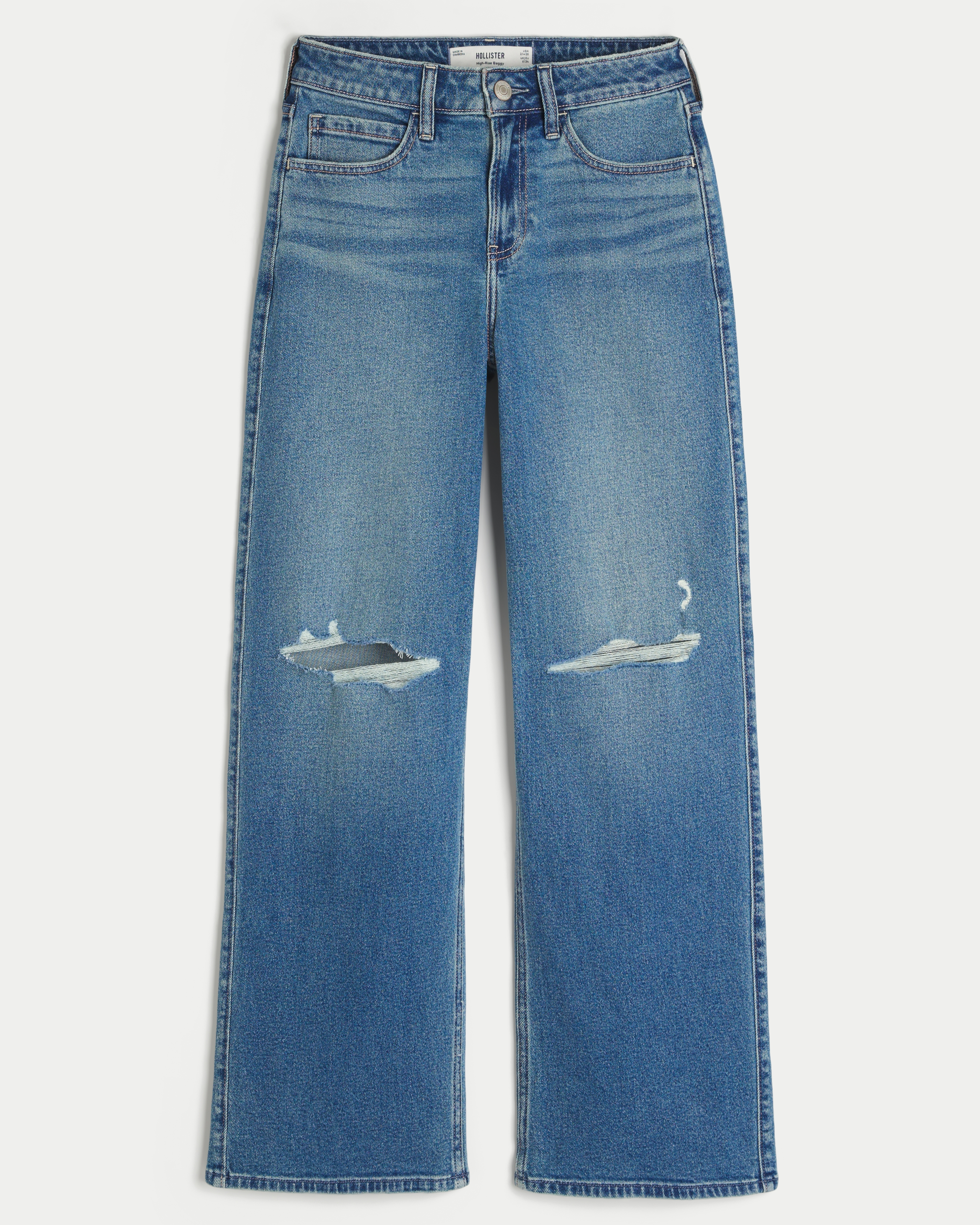 High-Rise Ripped Baggy Jeans