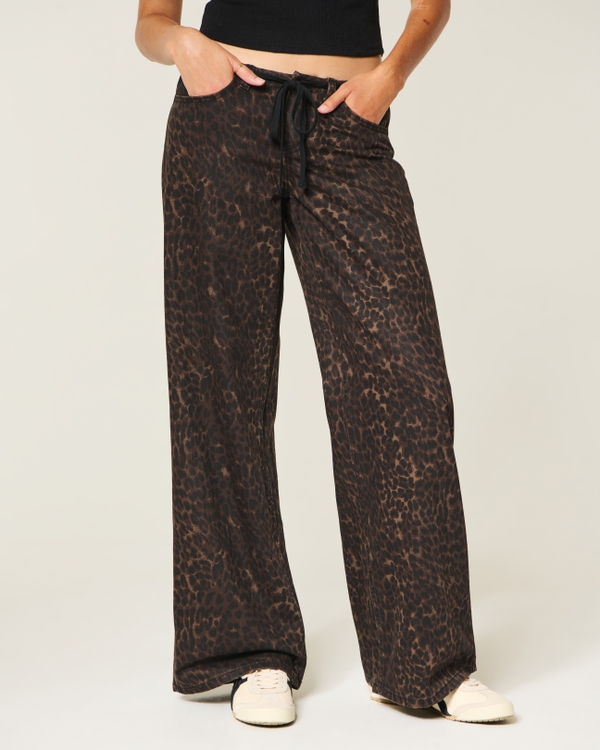 Ultra Low-Rise Leopard Print Super Baggy Jeans, Leopard view 2