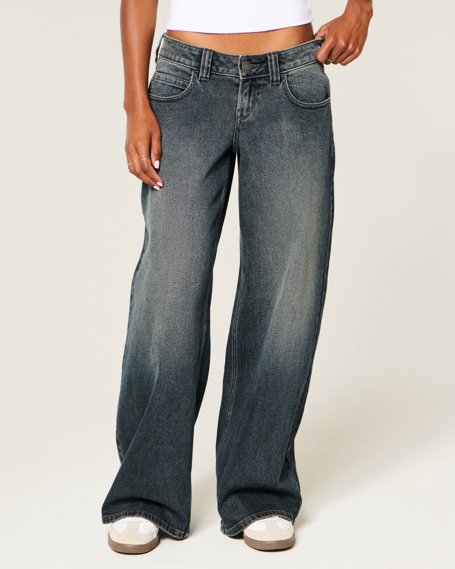 Hollister Andi Adjustable Waist Ultra Low-Rise Super Baggy Jeans