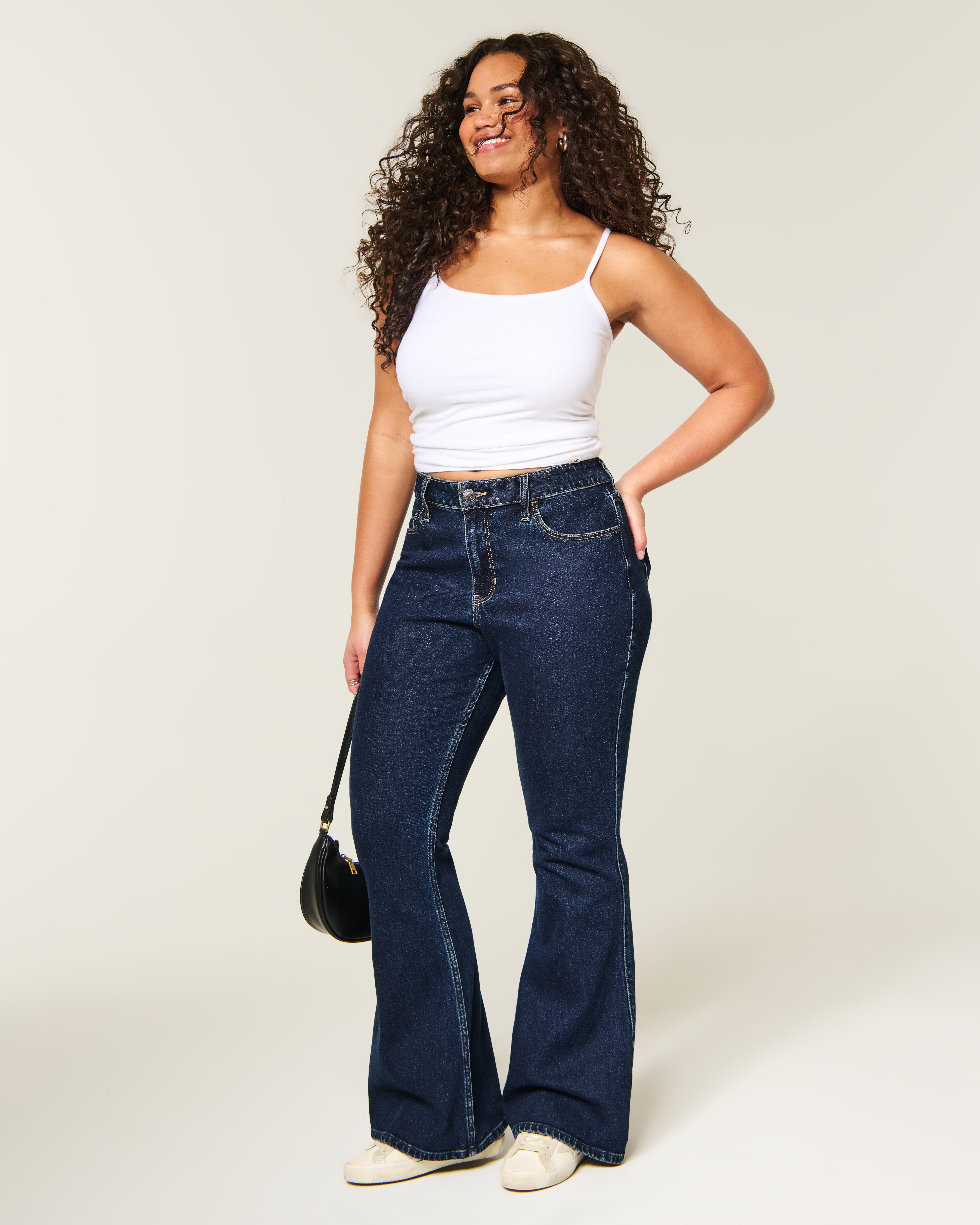 Curvy High-Rise Dark Wash Flare Jeans