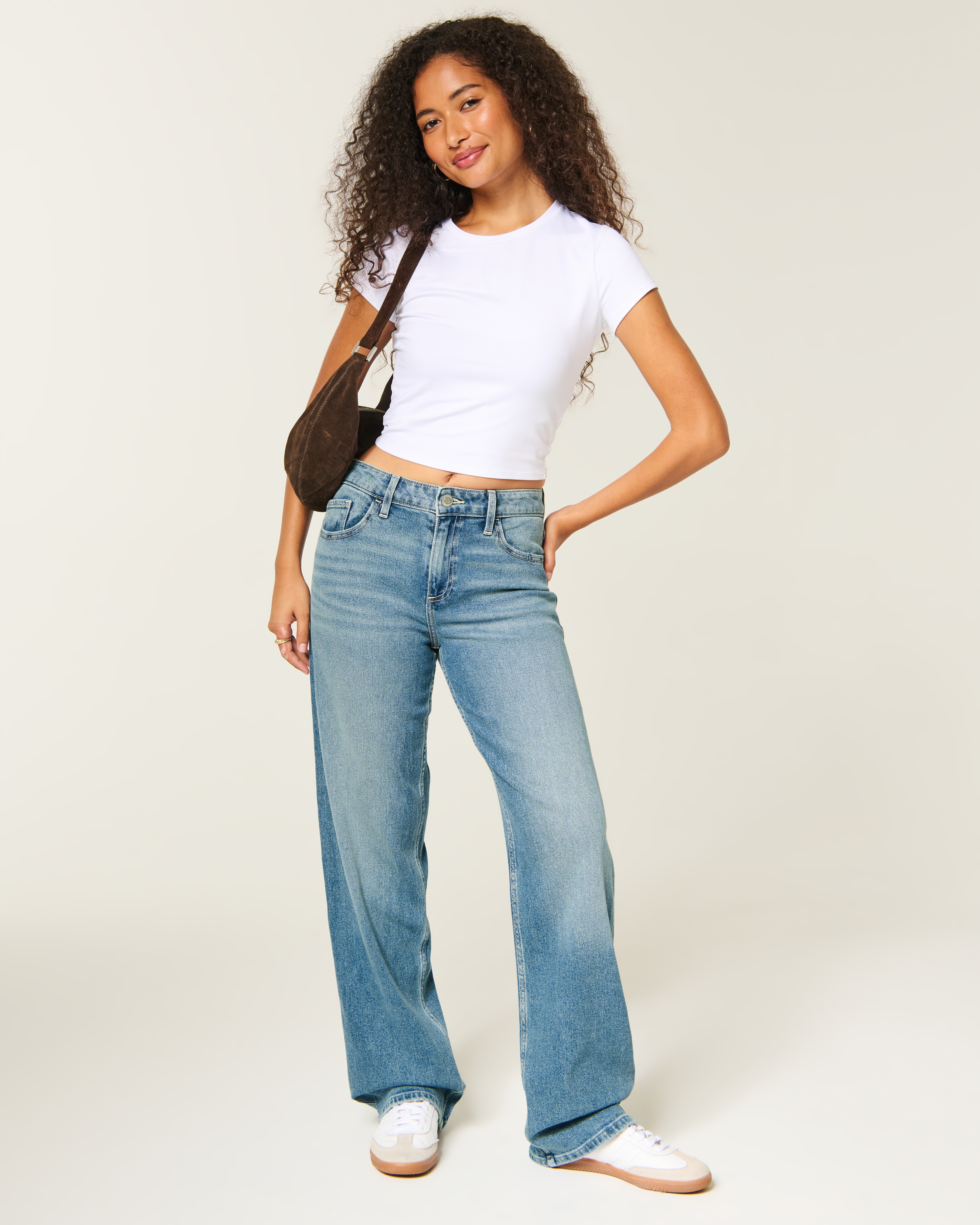 High-Rise Medium Wash Dad Jeans
