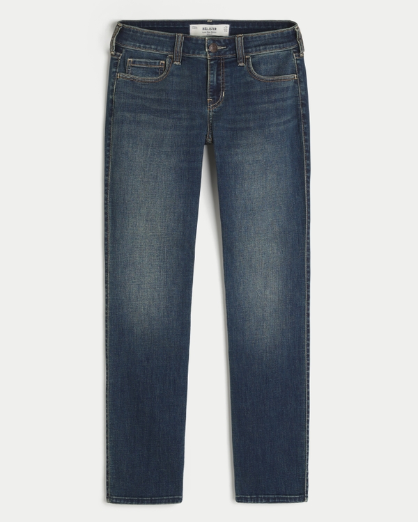 Low-Rise Dark Wash Skinny Jeans, Dark view 1