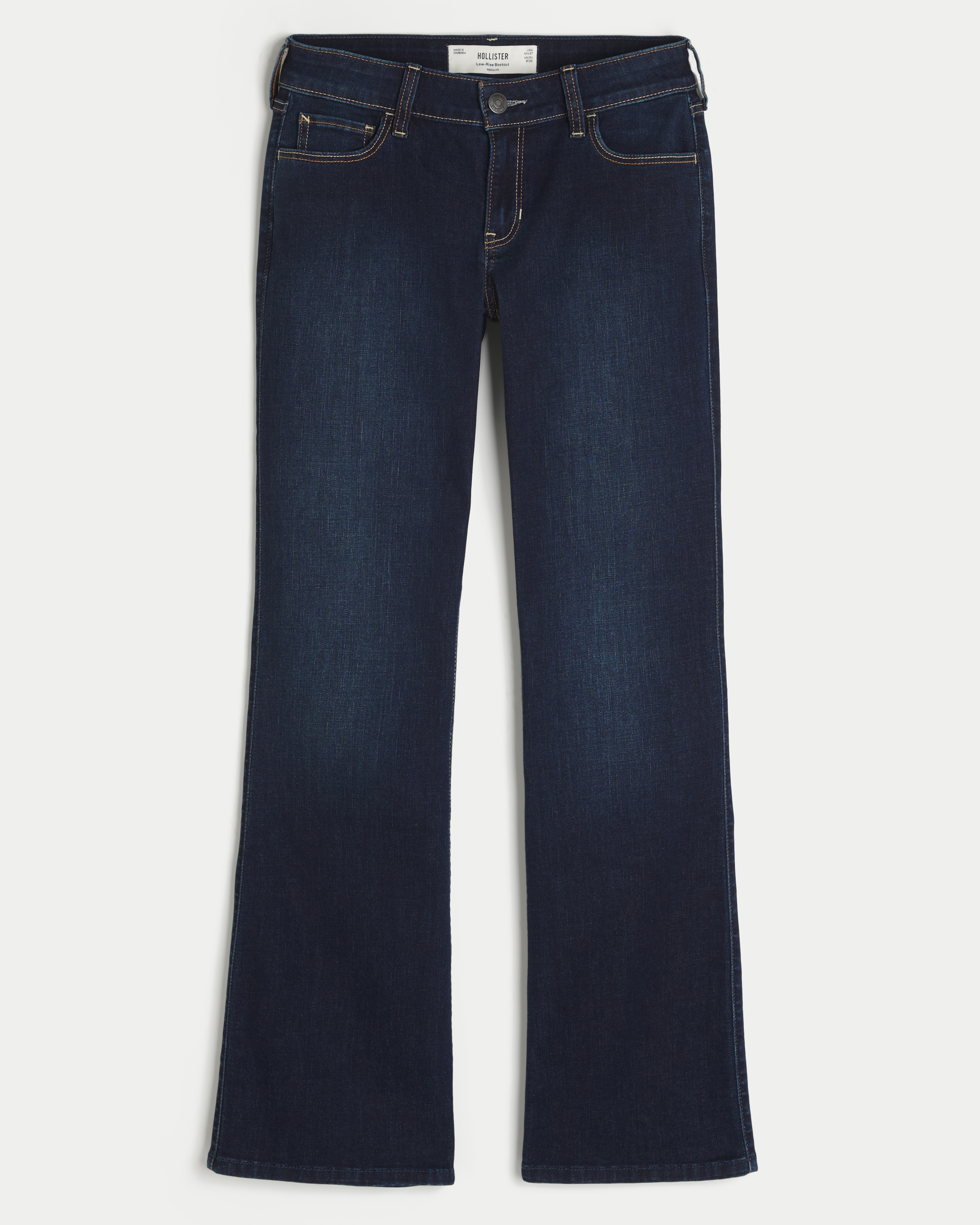 Low-Rise Dark Wash Bootcut Jeans