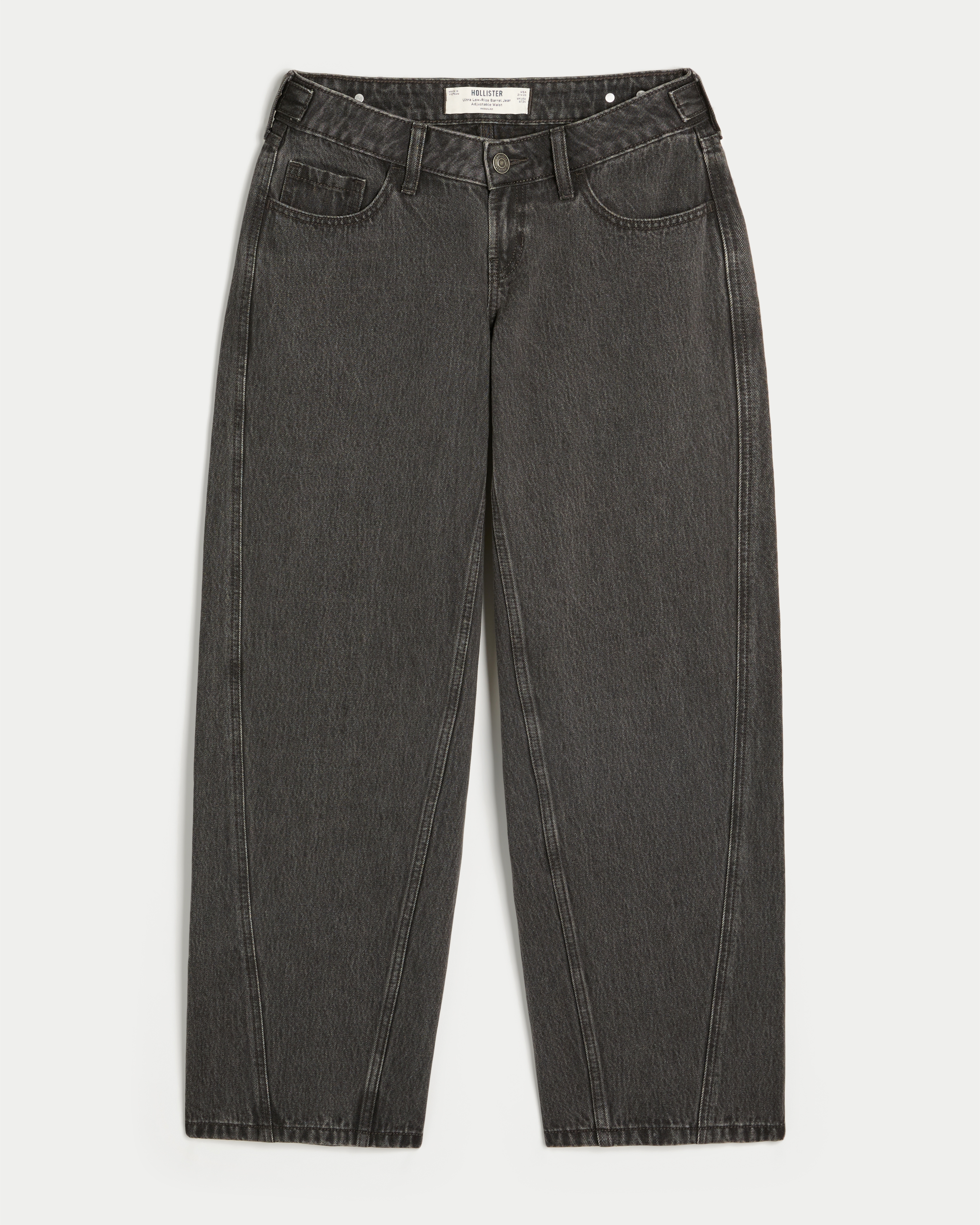 Hollister Andi Adjustable Waist Ultra Low-Rise Barrel Jeans