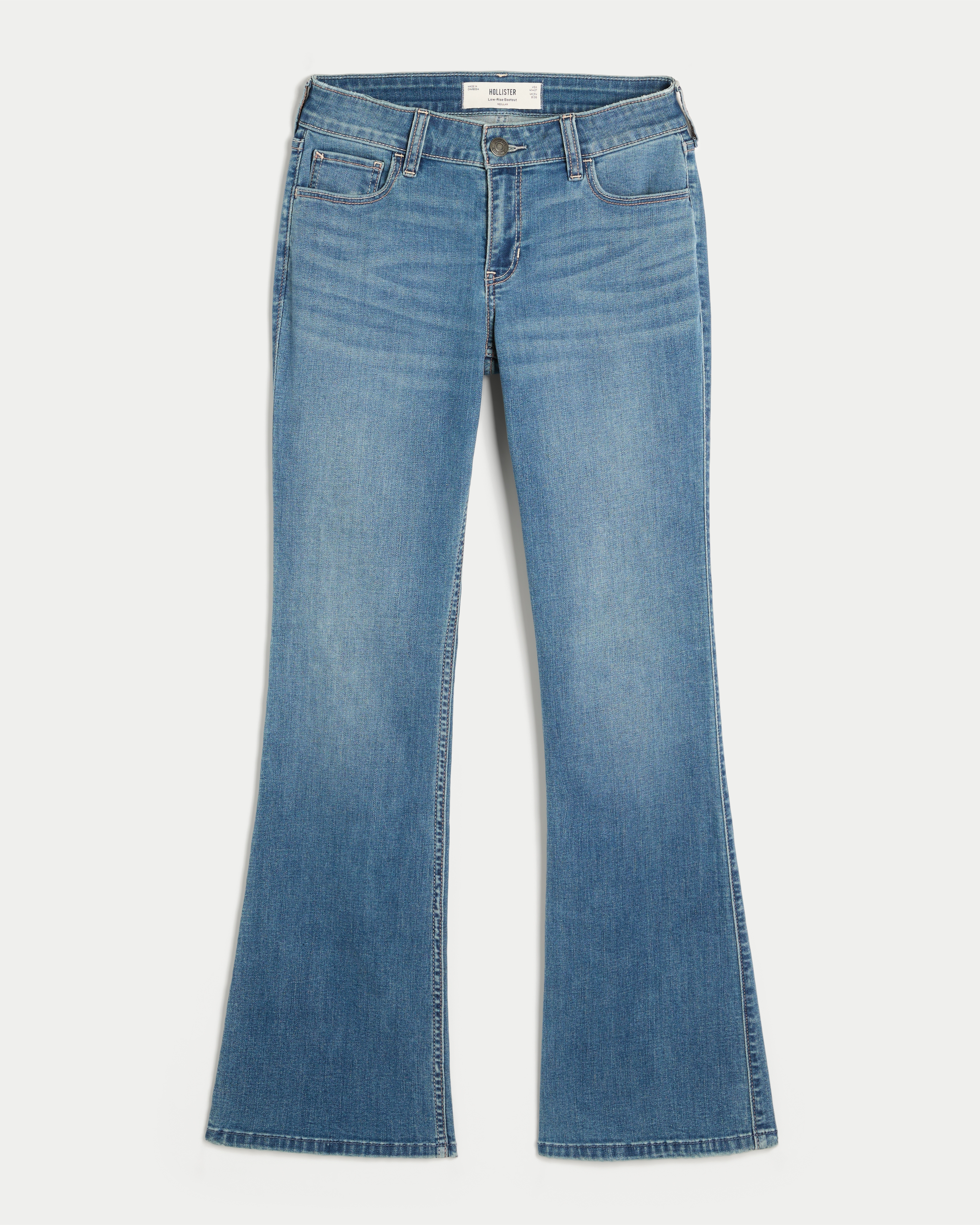 Low-Rise Medium Wash Bootcut Jeans