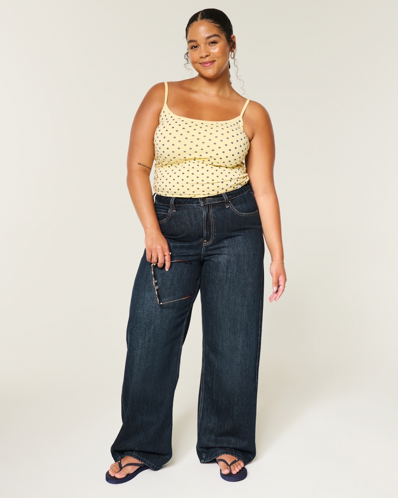 High-Rise Baggy Jeans - dark by Hollister
