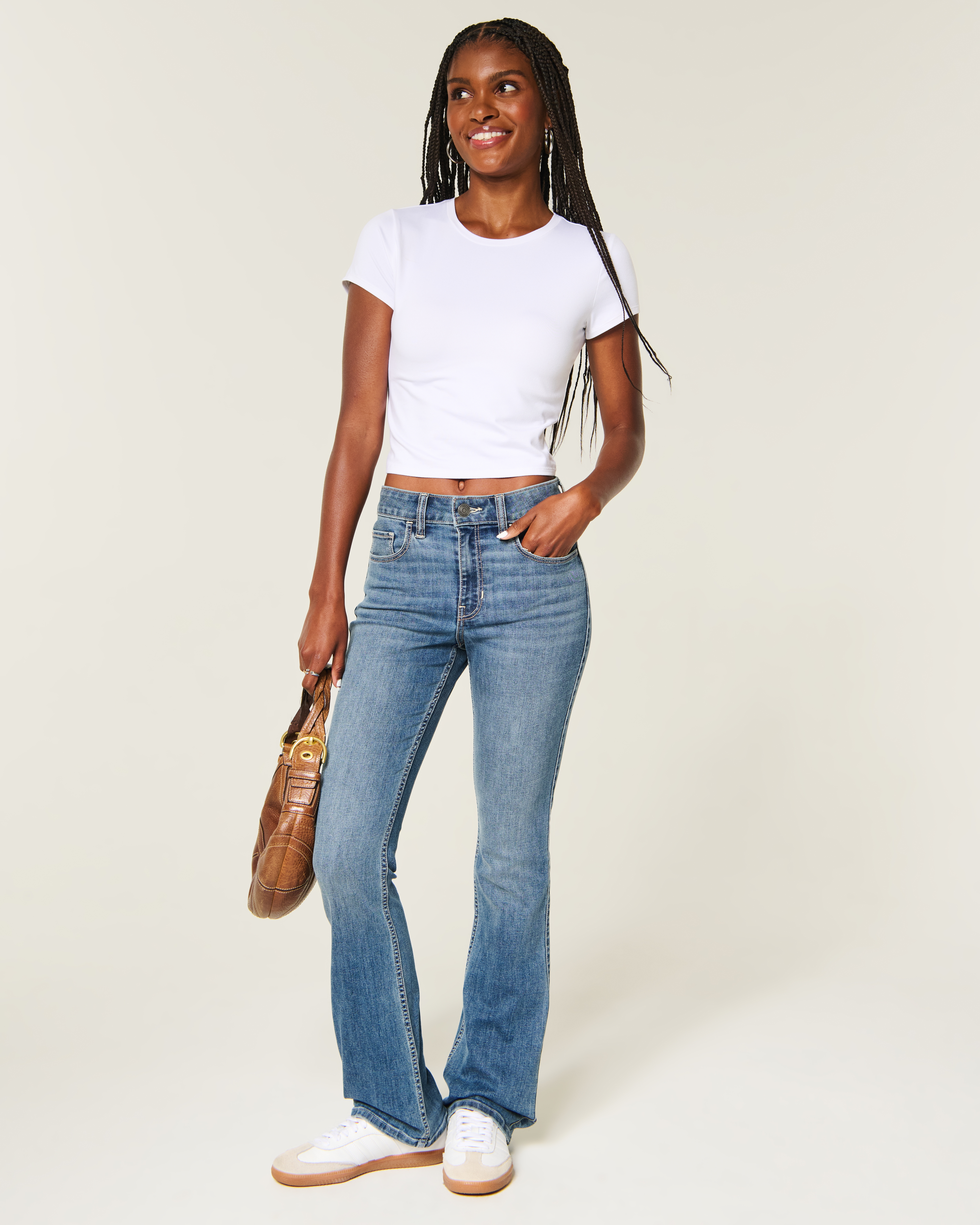 High-Rise Bootcut Jeans