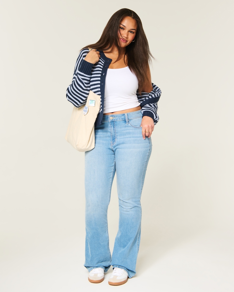 Curvy High-Rise Bootcut Jeans - medium by Hollister
