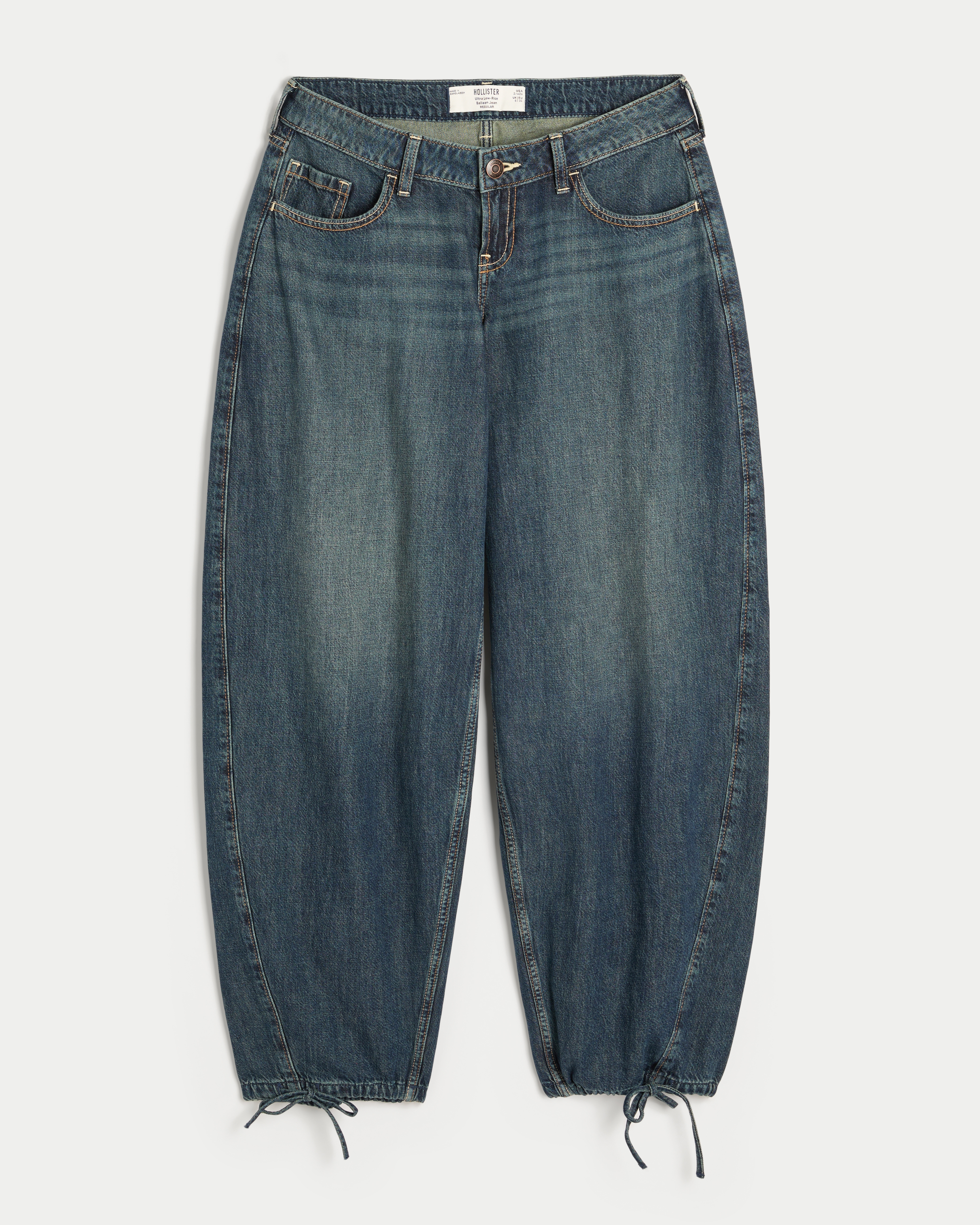 Ultra Low-Rise Balloon Jeans