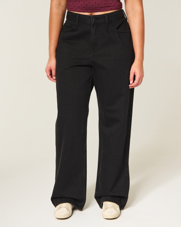 Curvy High-Rise Baggy Jeans, Black view 2