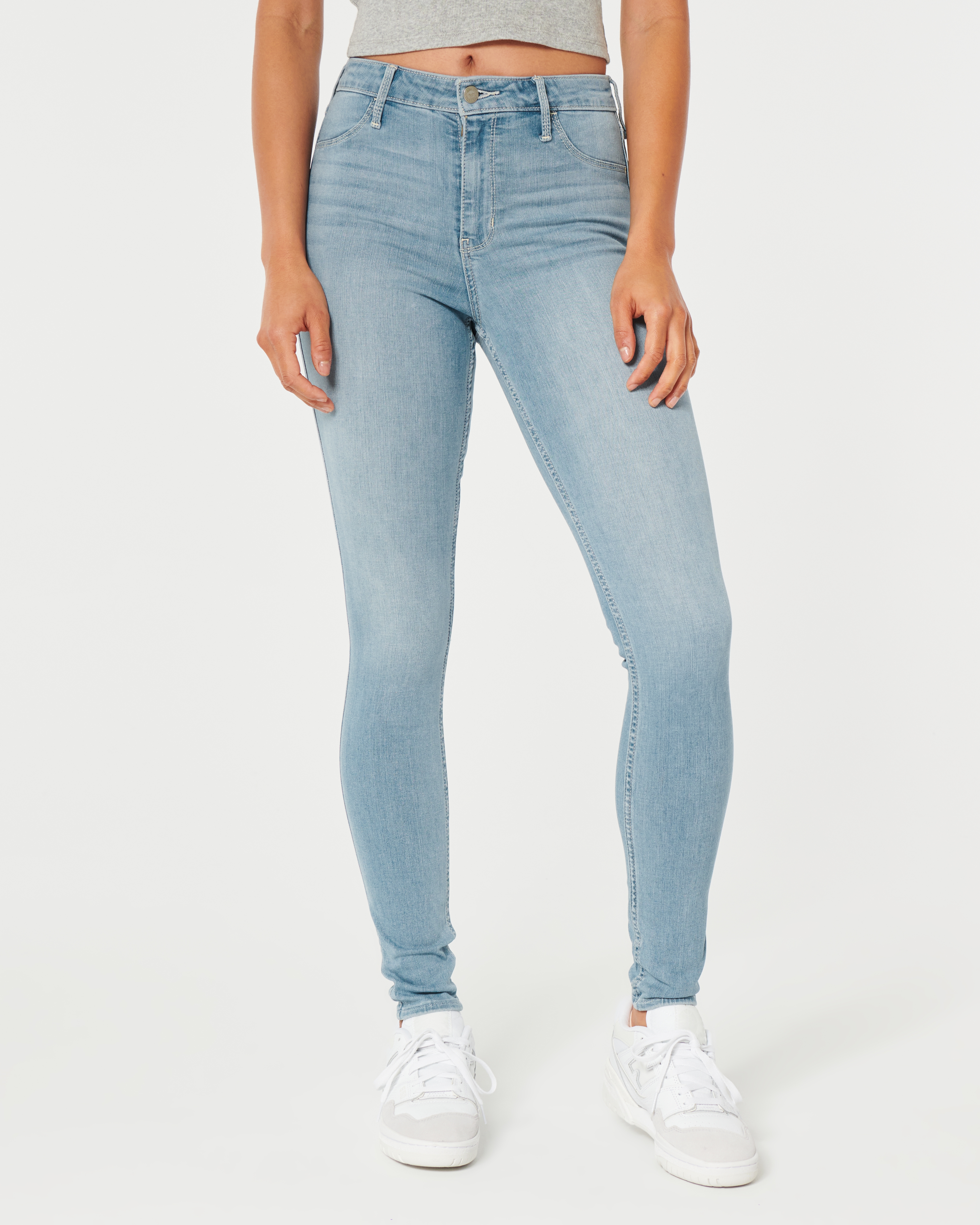 High Rise Medium Wash Jean Leggings