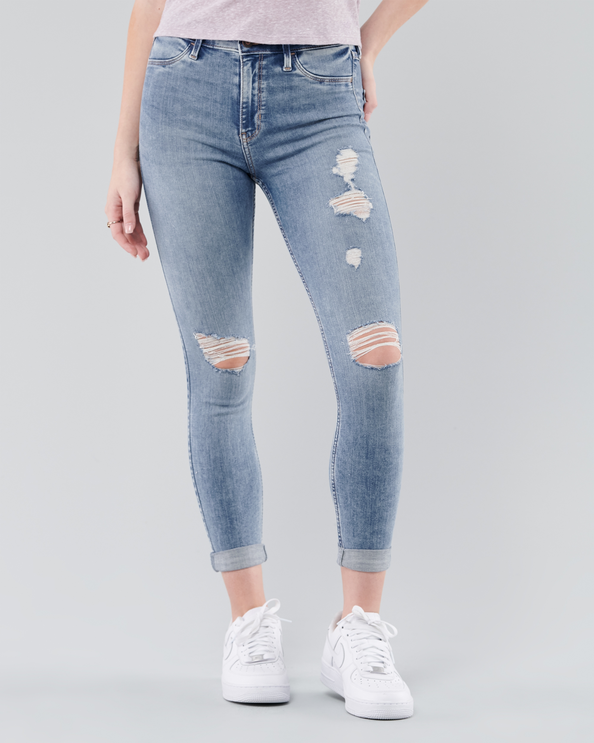 hollister crop jeans