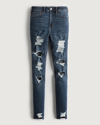 Hollister patched cheap jeans
