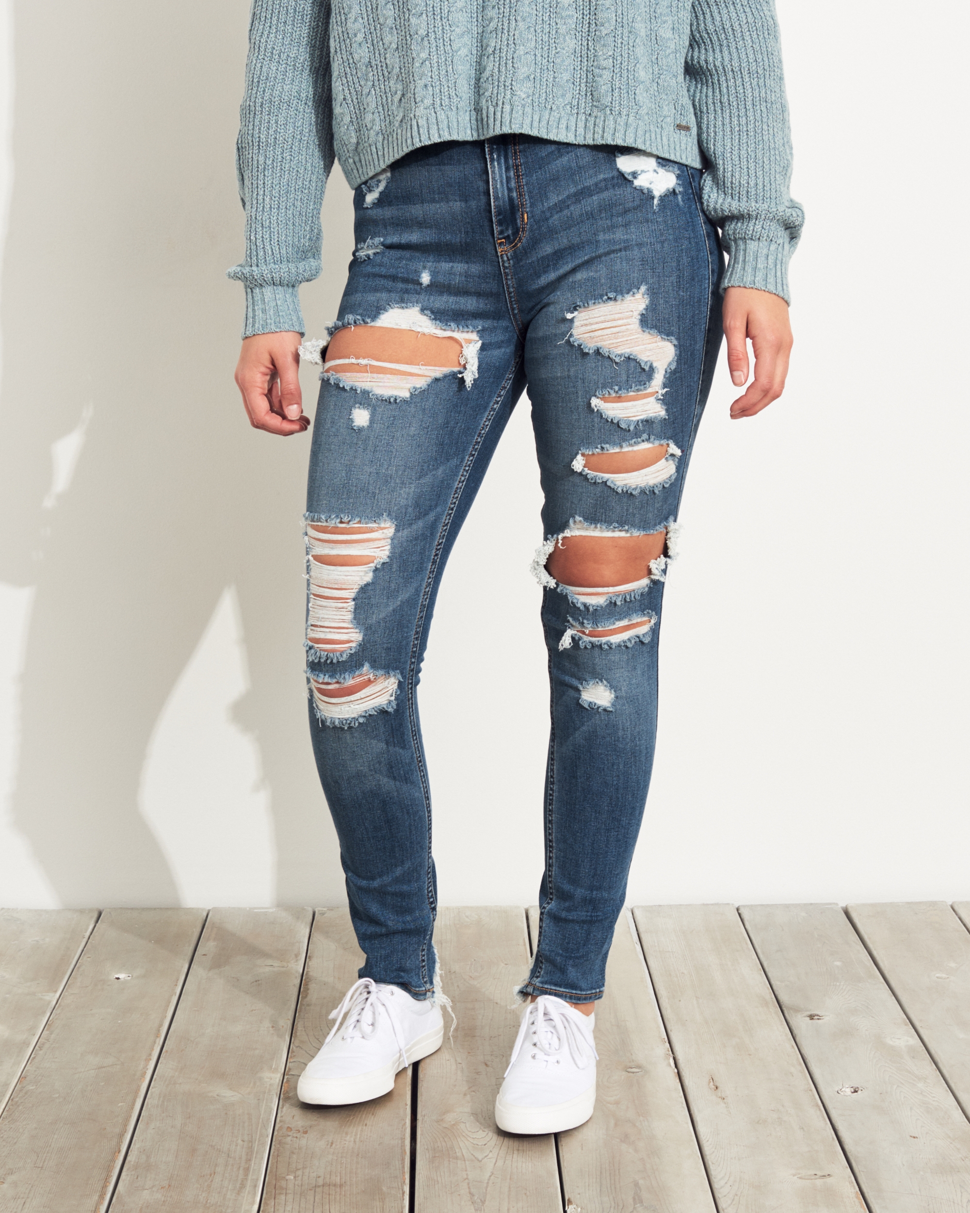 distressed jeans hollister