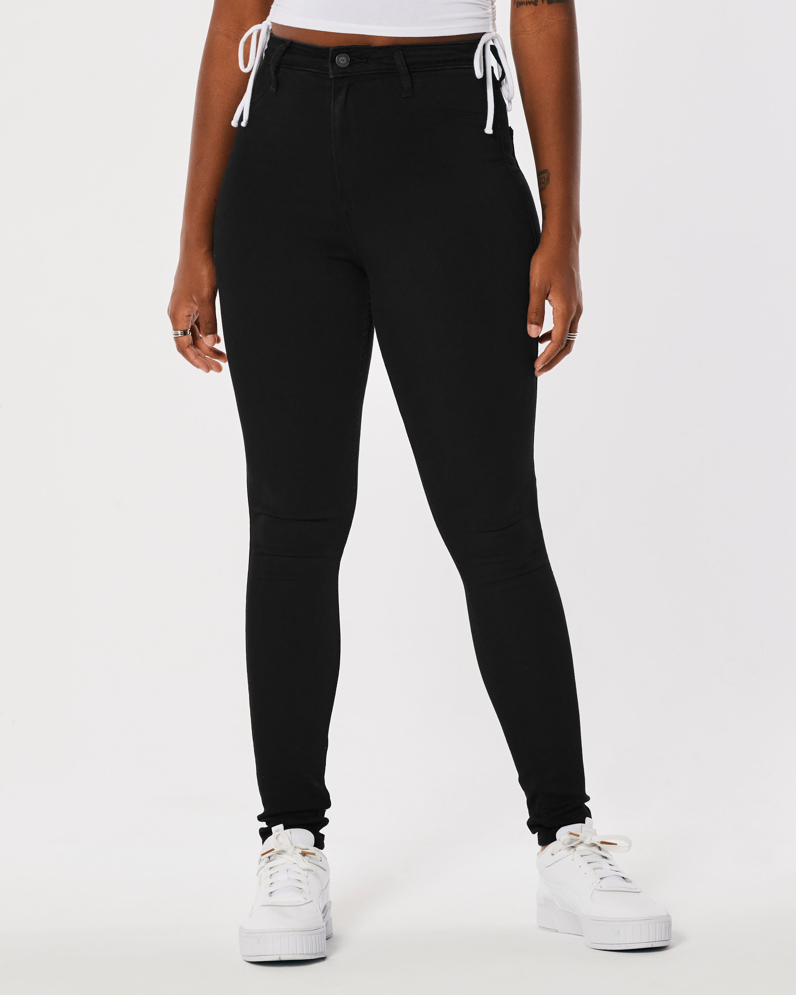 Women's Ultra High-Rise Black Jean Leggings - Hollister Co.