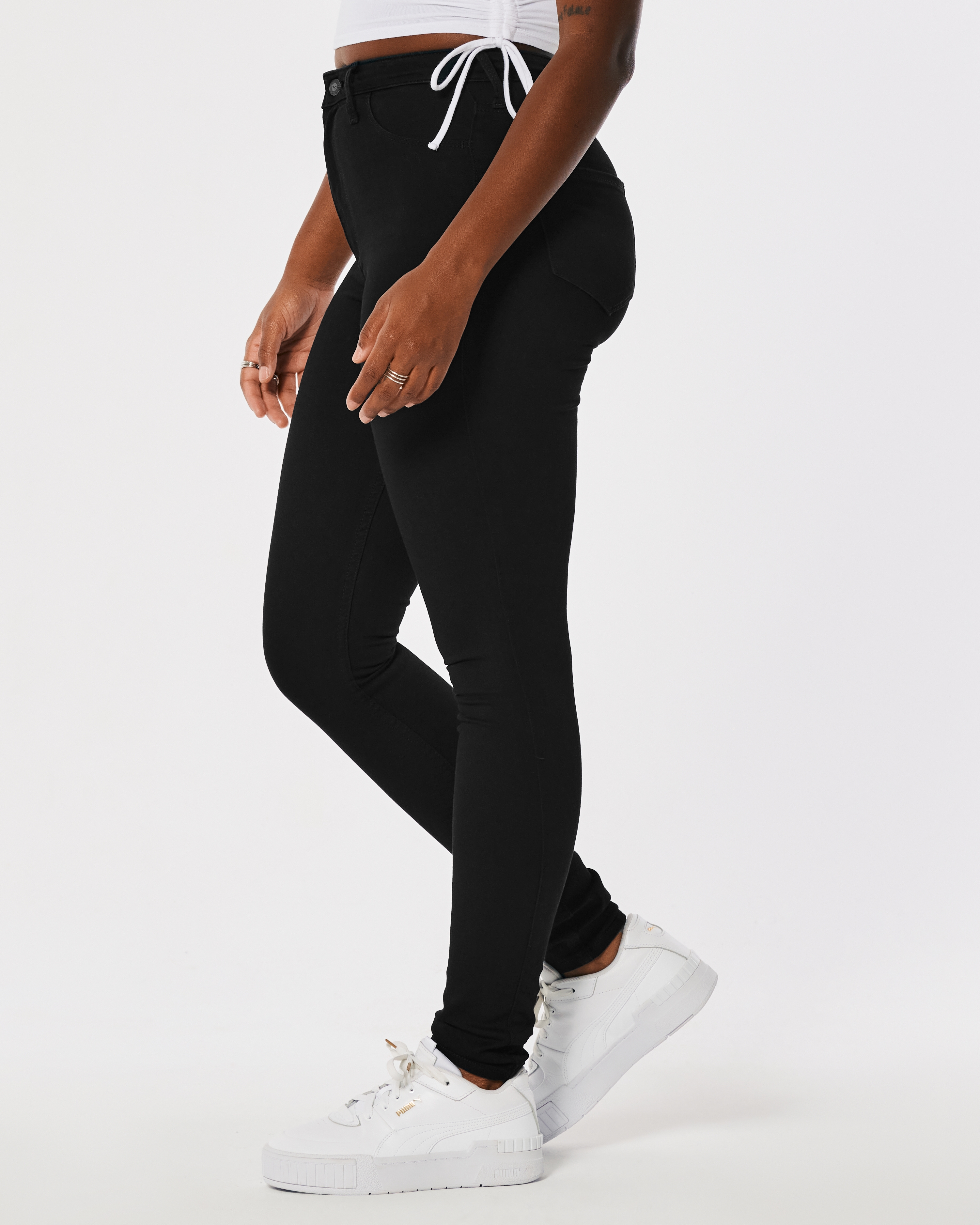 Women's Ultra High-Rise Black Jean Leggings - Hollister Co.