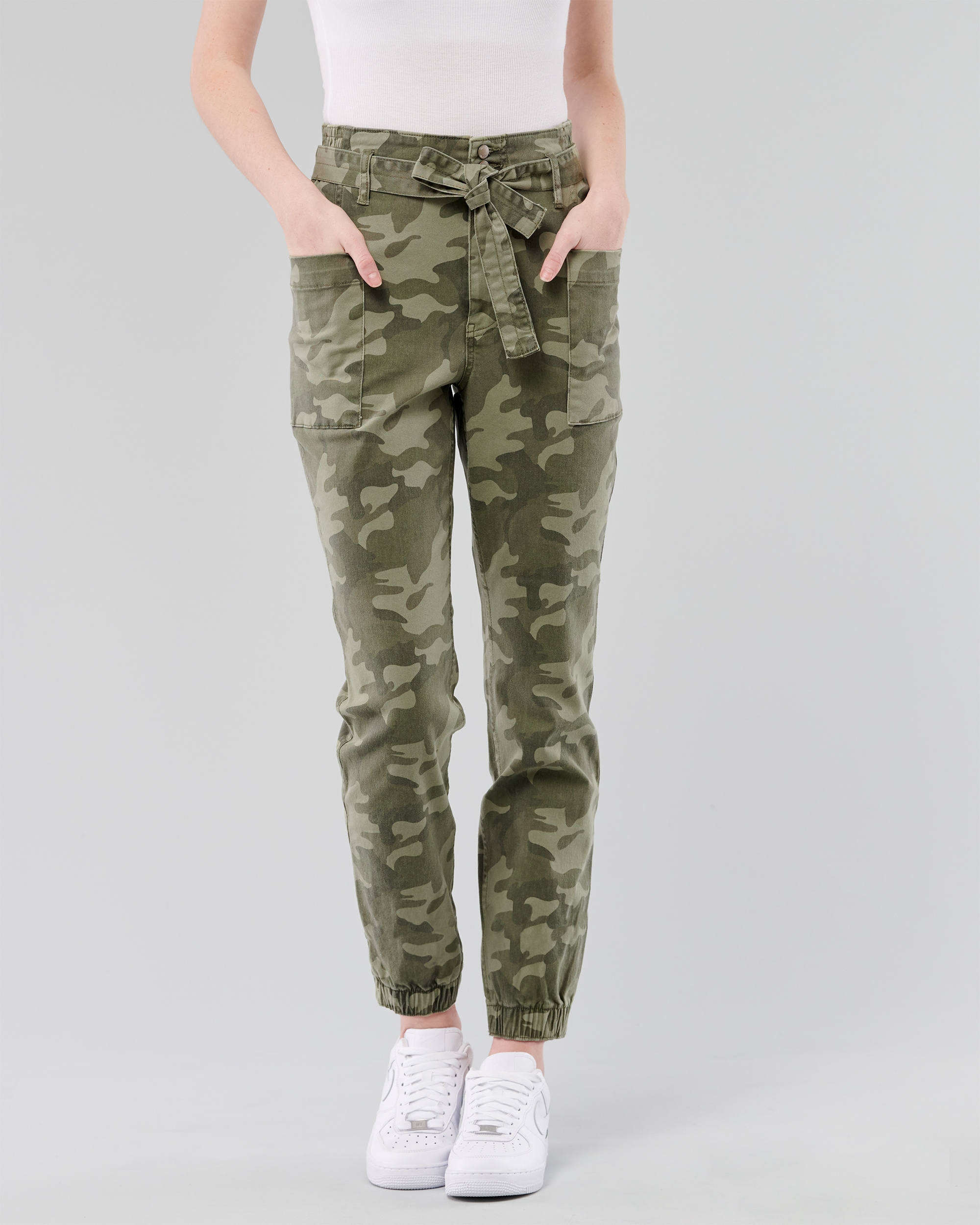 hollister army joggers