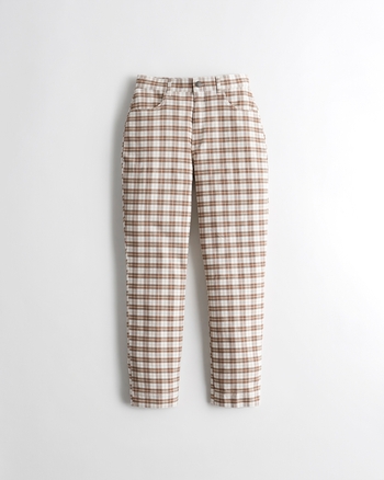 Women's Ultra High-Rise Plaid Mom Pants | Women's Sale