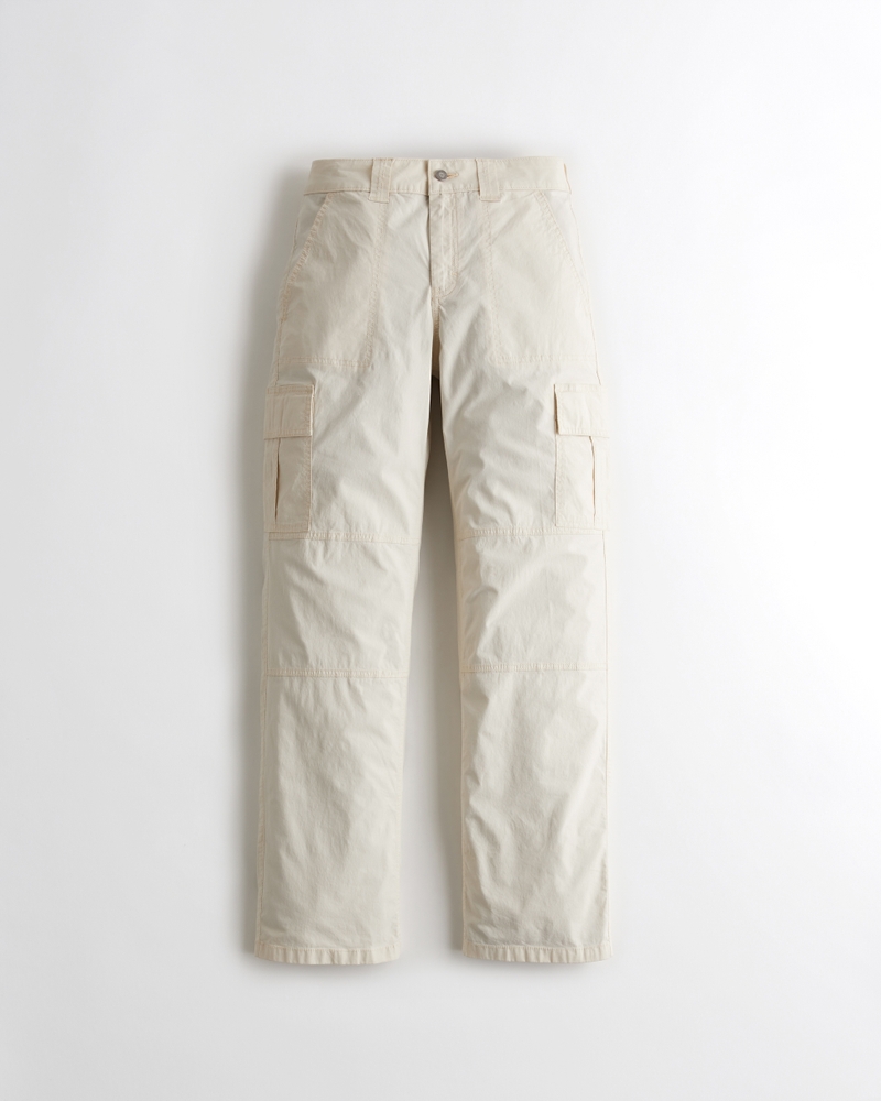 High-Rise Poplin Vintage Baggy Cargo Pants