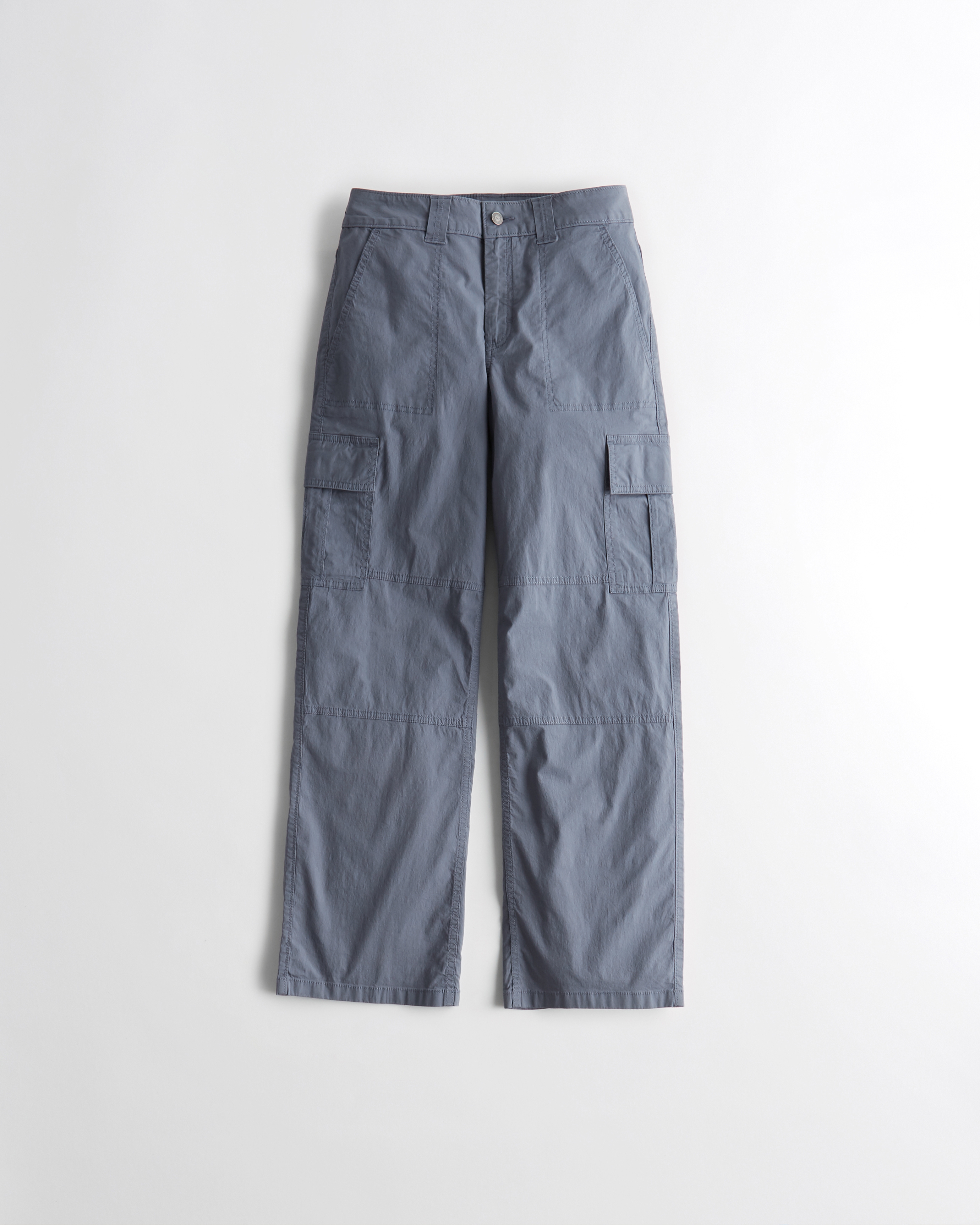 Women's High-Rise Poplin Baggy Cargo Pants