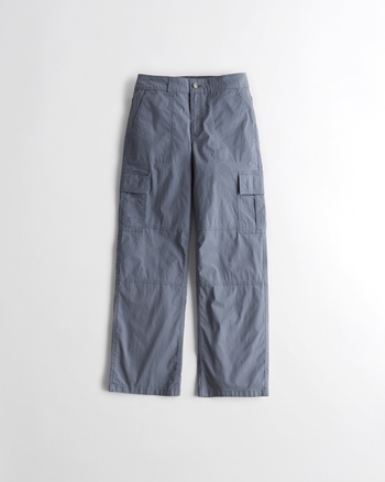 Hollister cargo baggy pants in khaki