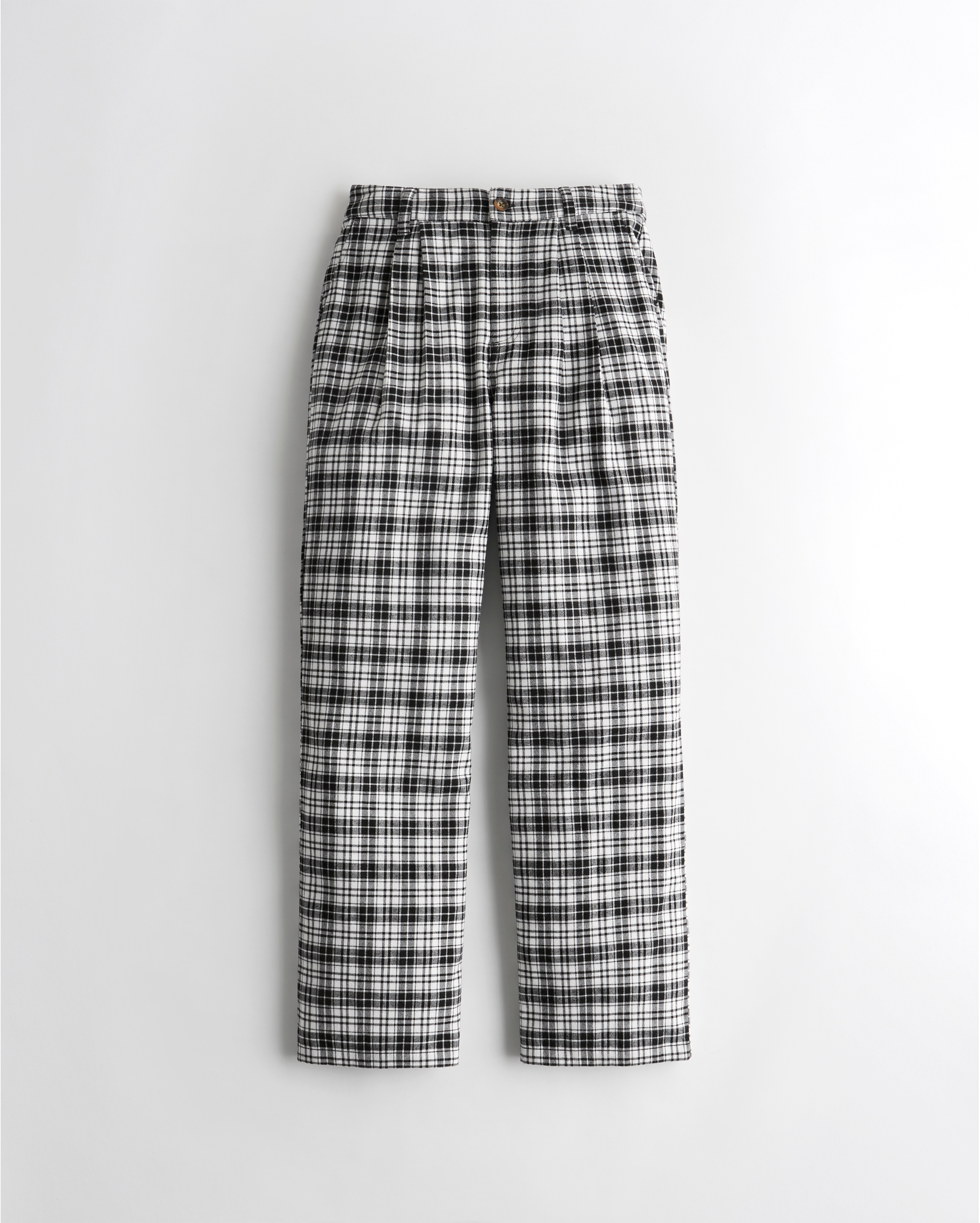 hollister plaid pants mens