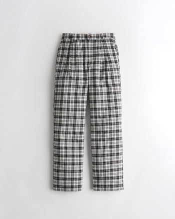 Plaid High Waist Baggy Pants main image 1
