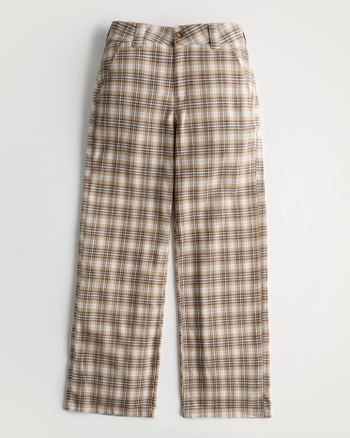 Plaid shop hollister pants
