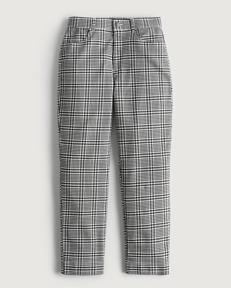 Women's Ultra HighRise Plaid Mom Pants Women's Bottoms HollisterCo.ca
