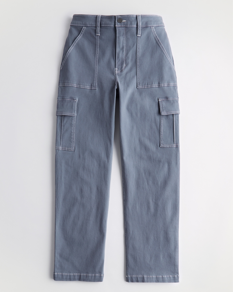 Women's HighRise Twill Cargo Dad Pants Women's Sale