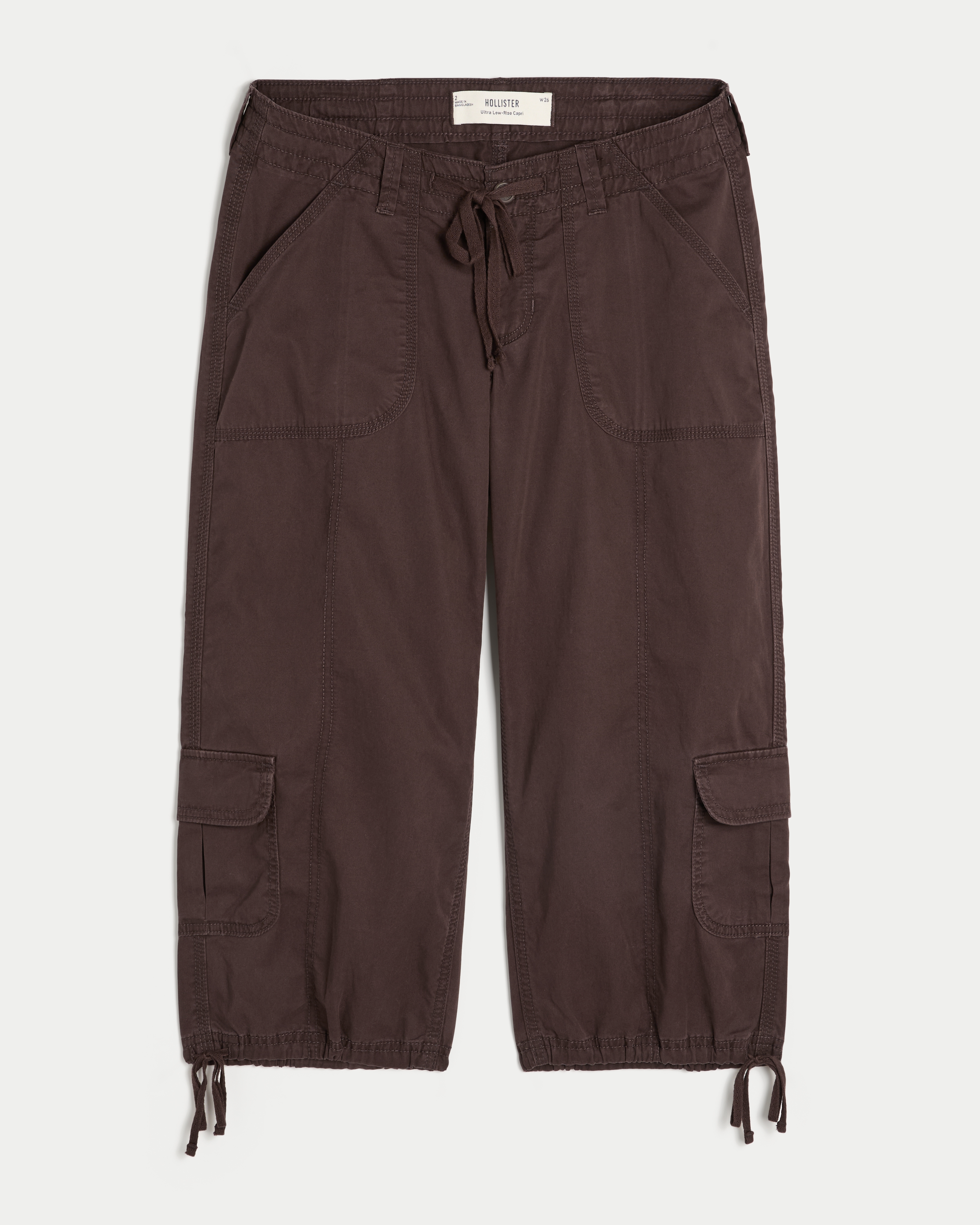 Ultra Low-Rise Baggy Capri Pants