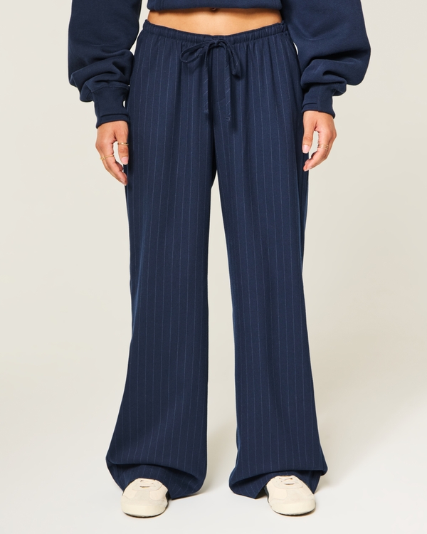 Hollister Livvy Pull-On Pants, Navy Stripe view 2