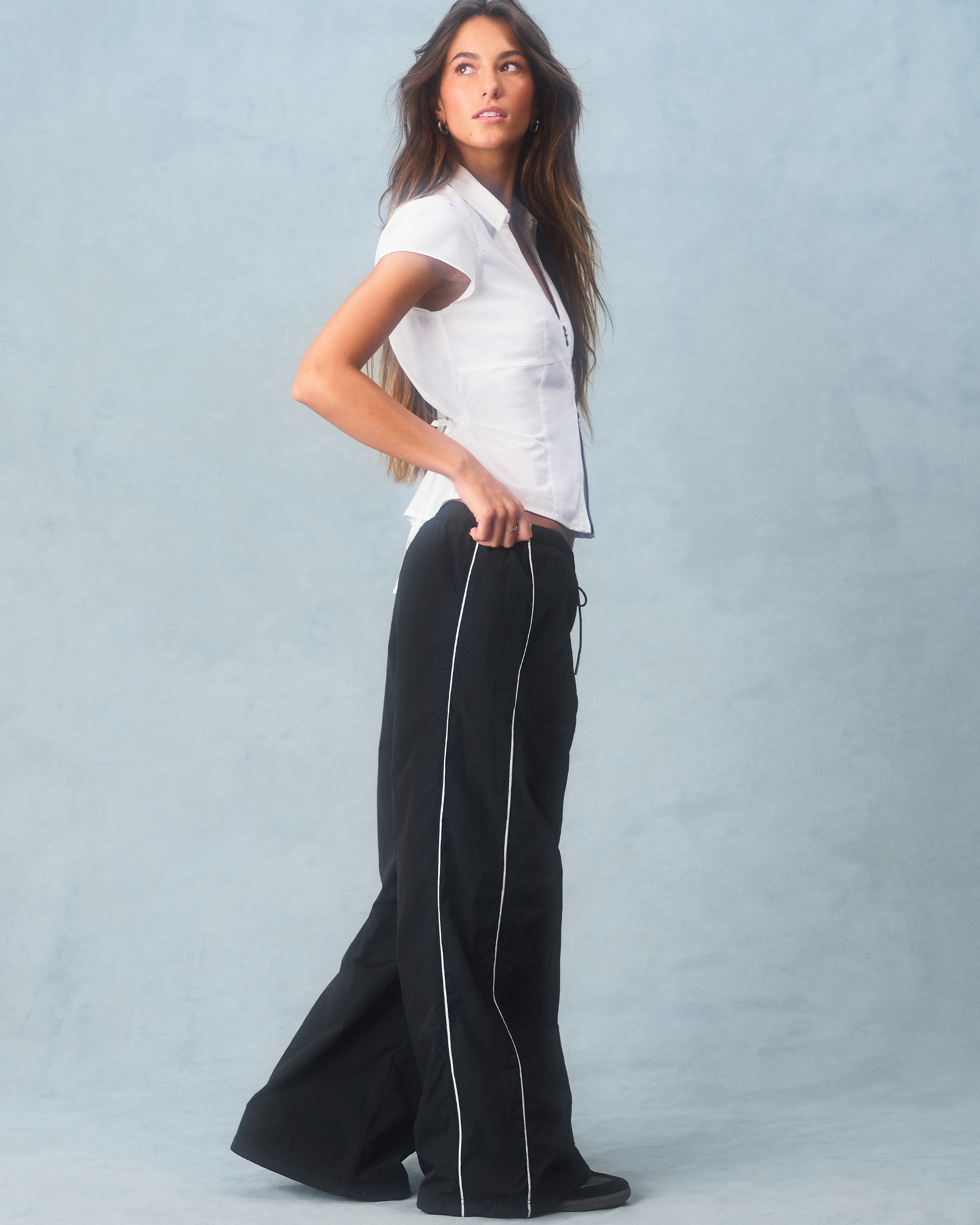 Ultra Low-Rise Super Baggy Track Pants